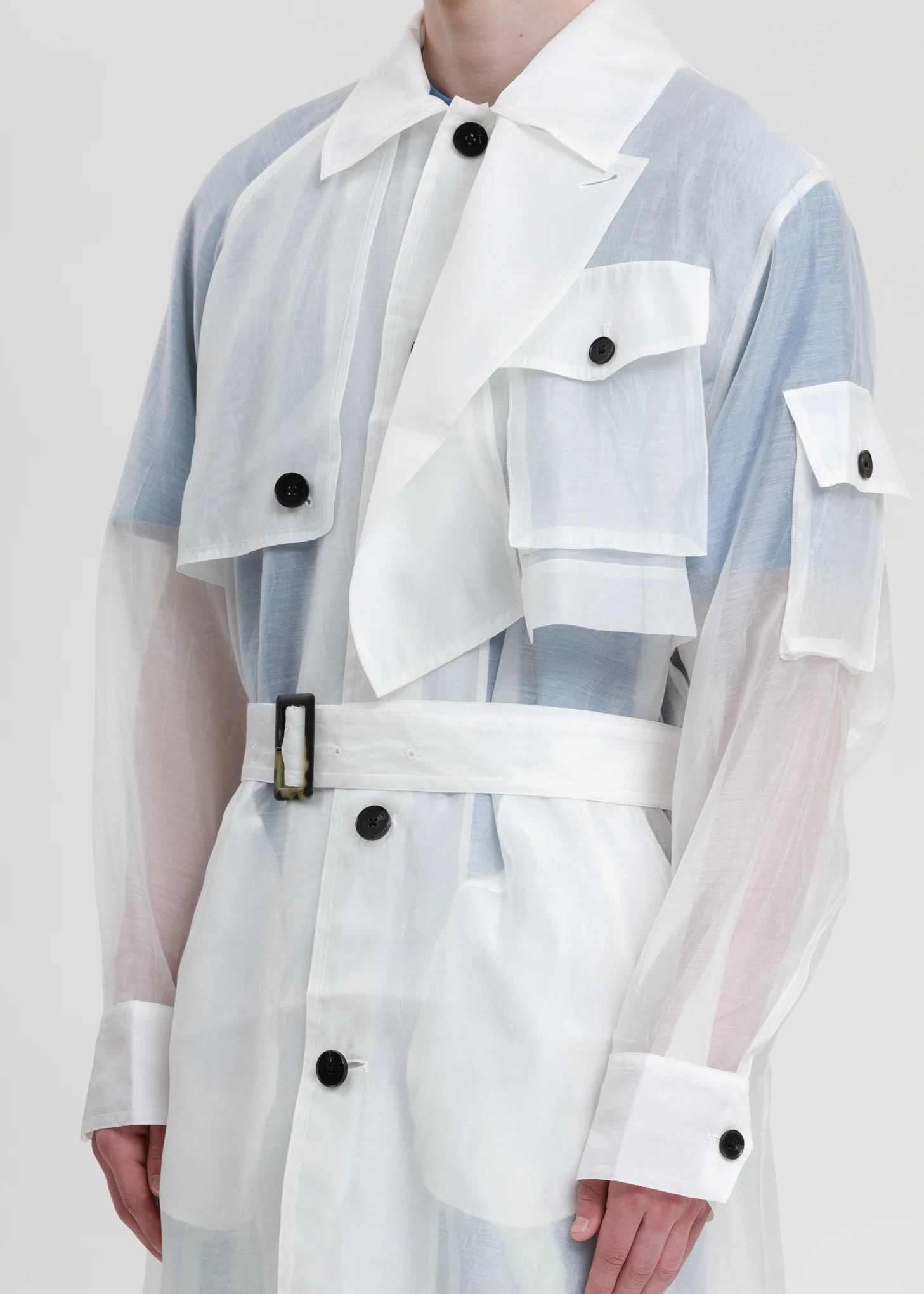 Transparent Woven Coat - Image 4