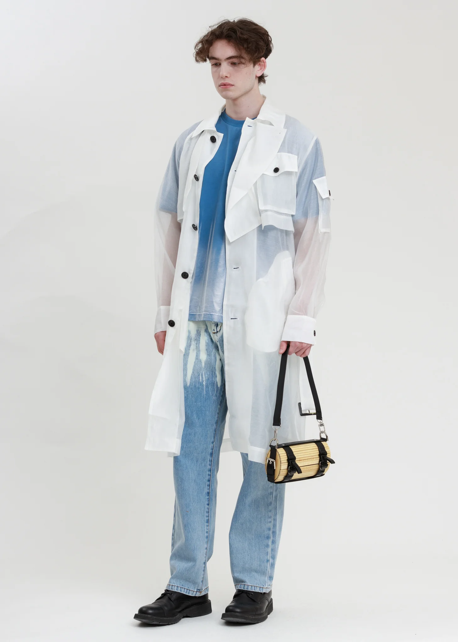 Transparent Woven Coat - Image 6