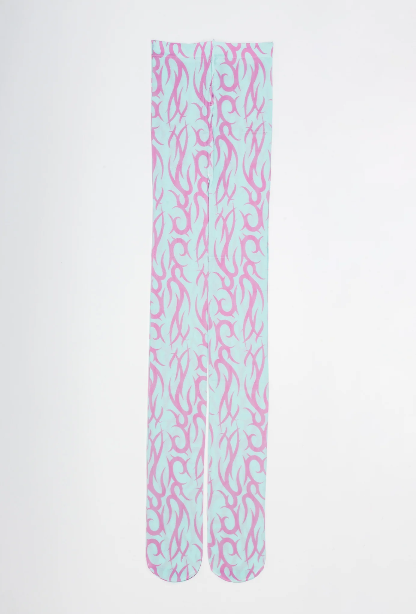Turquoise And Pink Tattoo Tights - Image 3
