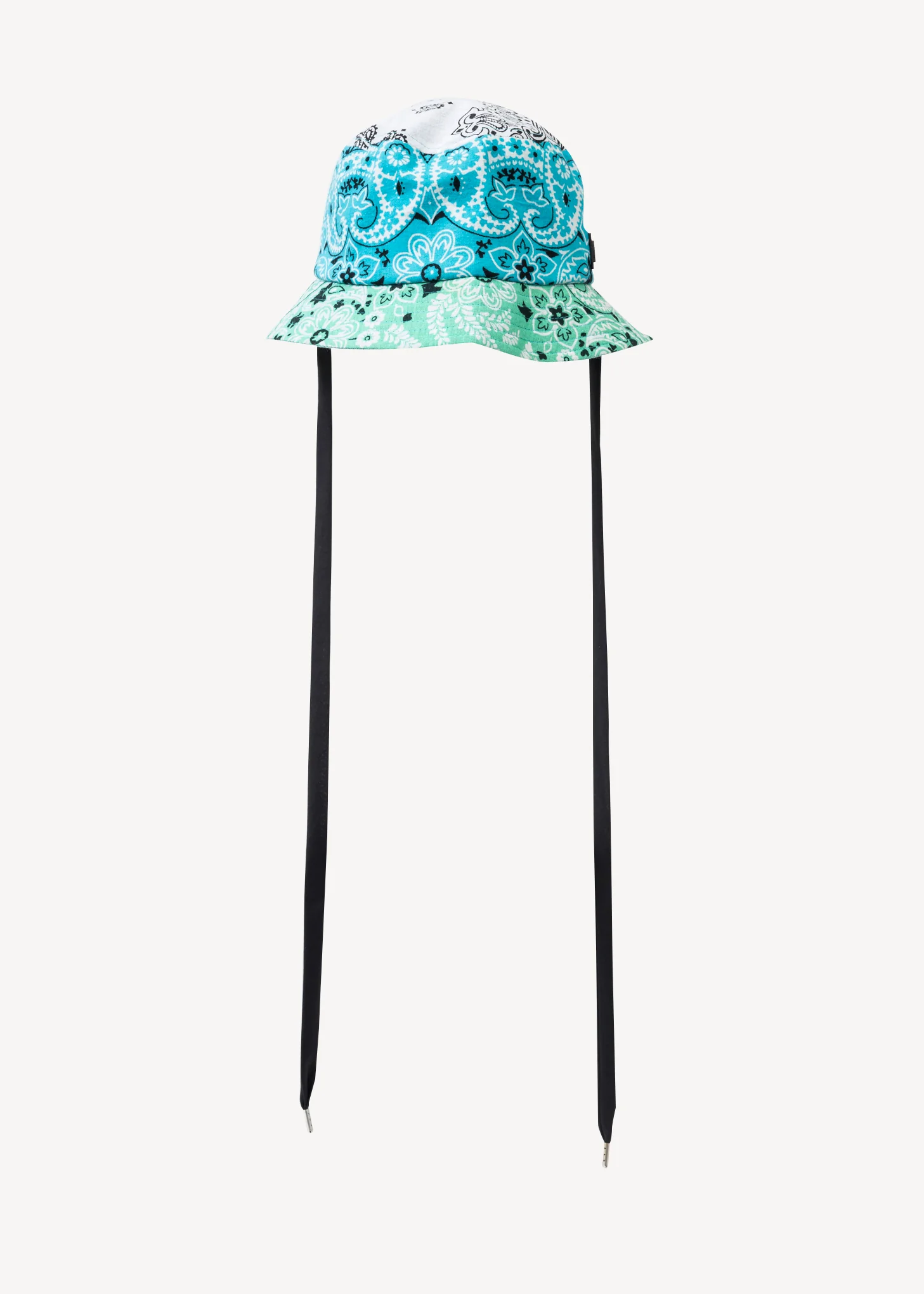 TURQUOISE BANDANA BUCKET HAT - Image 2