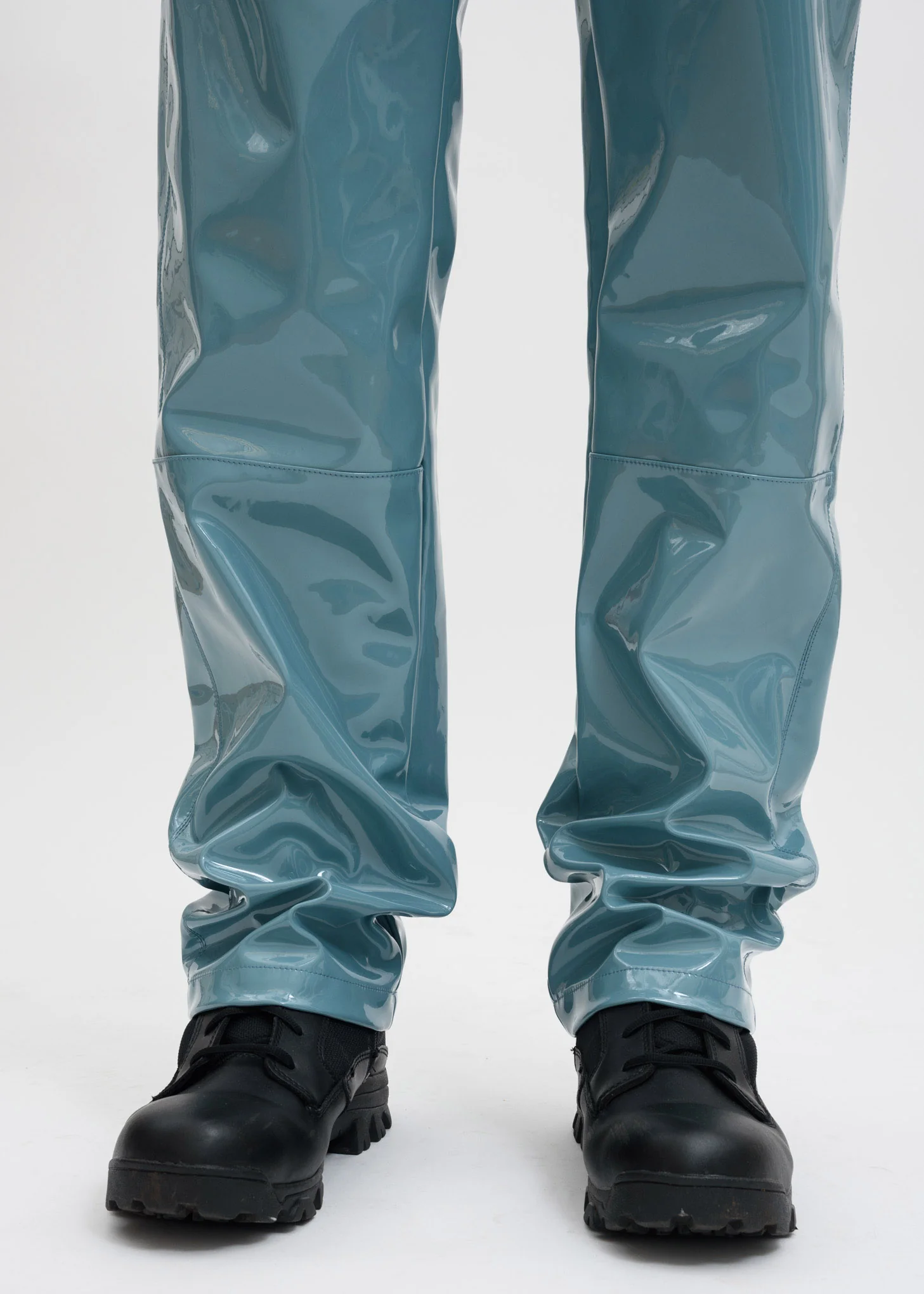 Turquoise Marie Vinyl Trousers - Image 6