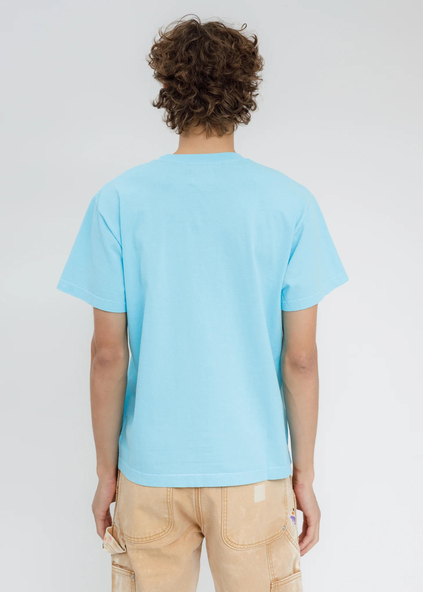 Turquoise W Orange Gallery Dept Logo Vintage Souvenir Pocket Tee - Image 4