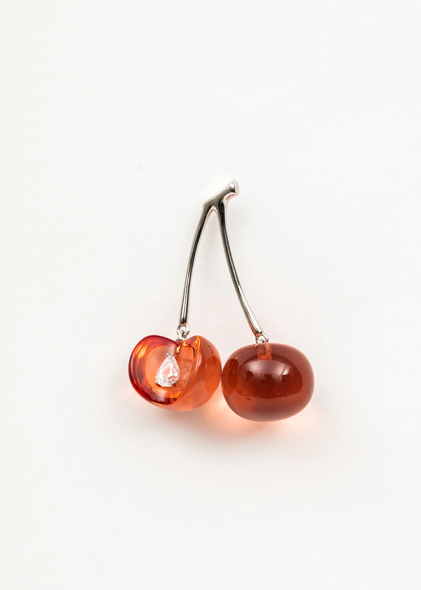 Two Red Cherries Earring - Single