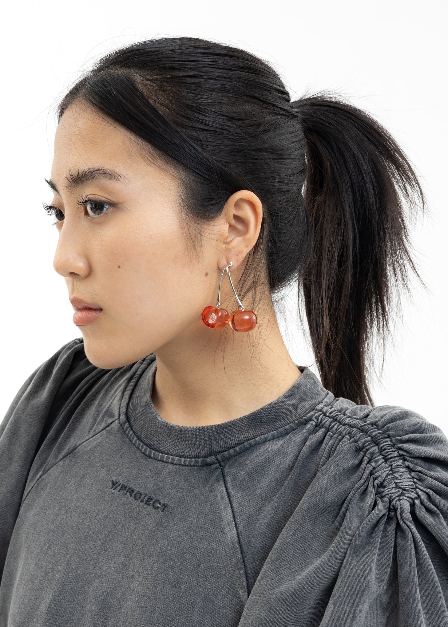 Two Red Cherries Earring - Single - Image 2