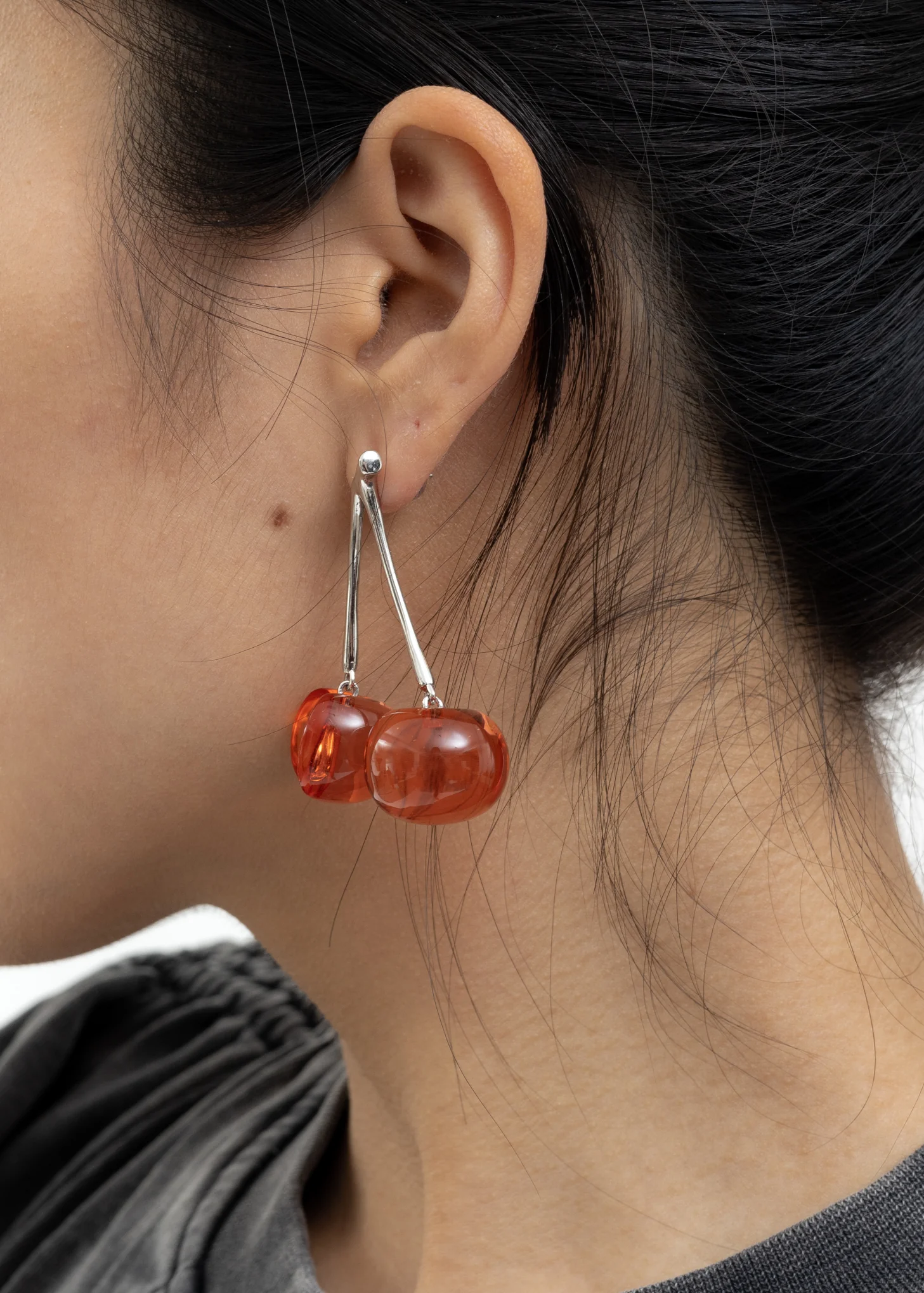 Two Red Cherries Earring - Single - Image 4