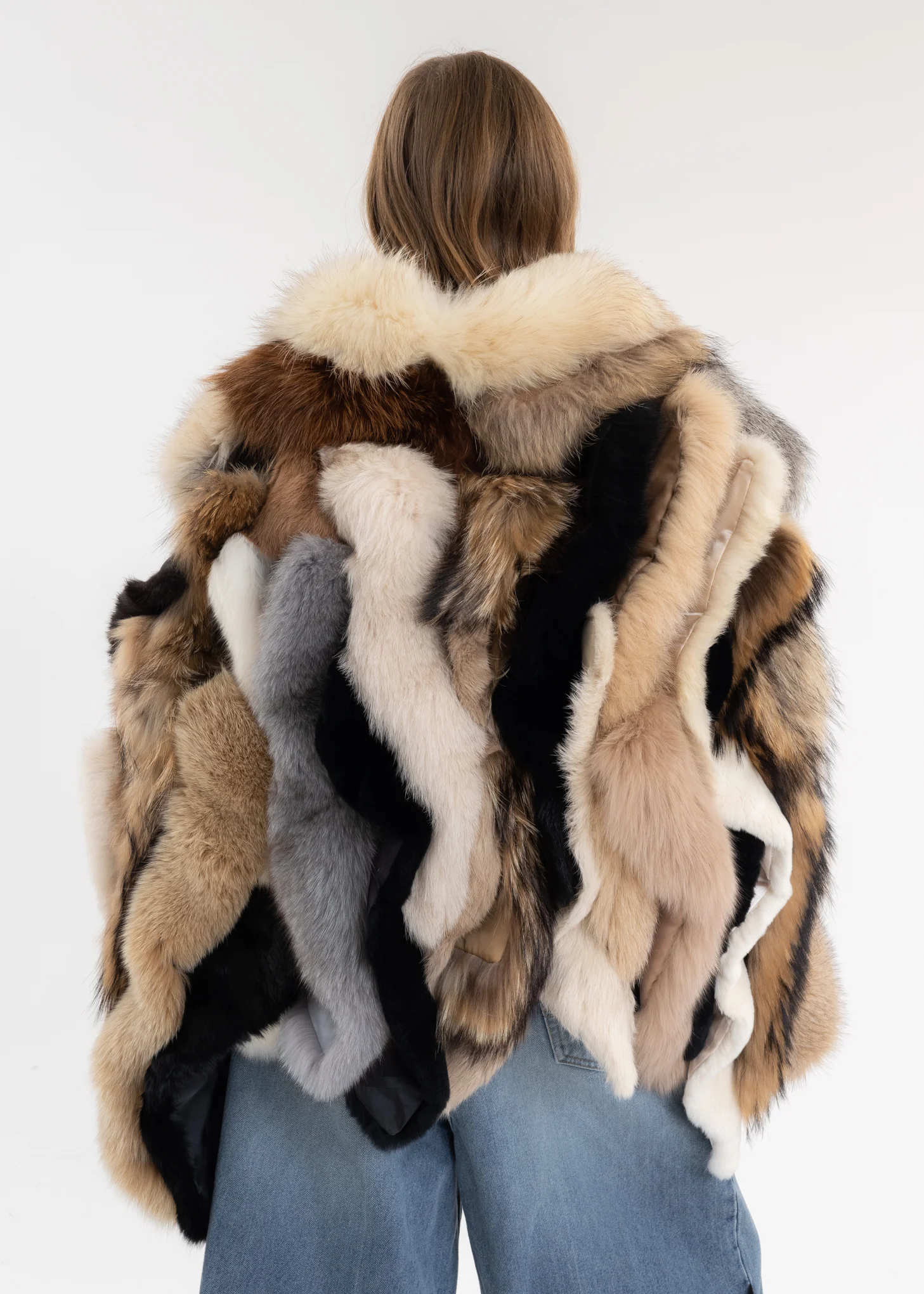 UPCYCLE ASSEMBLE FUR COLLOAR JACKET - Image 3