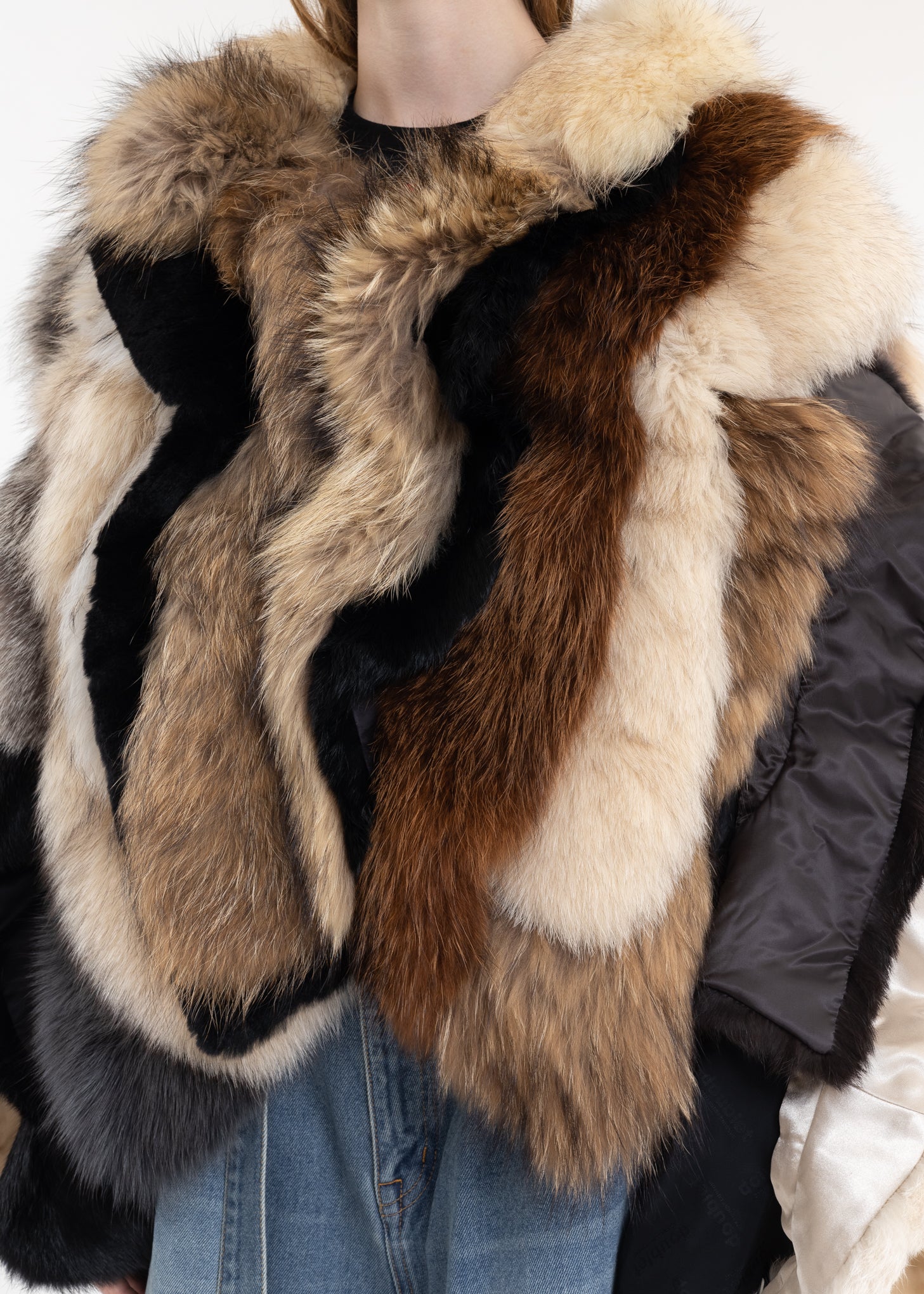 UPCYCLE ASSEMBLE FUR COLLOAR JACKET - Image 4