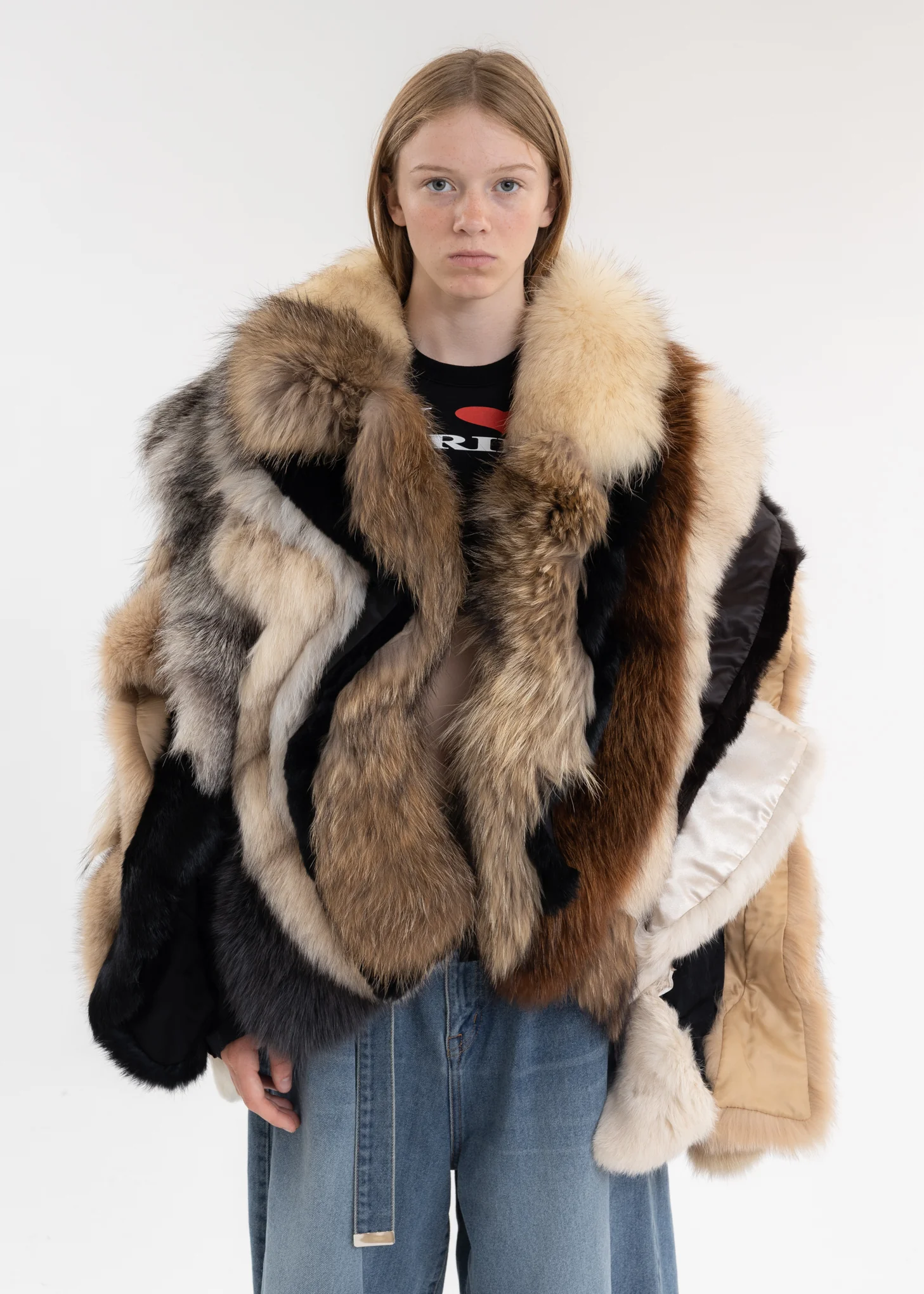 UPCYCLE ASSEMBLE FUR COLLOAR JACKET - Image 5