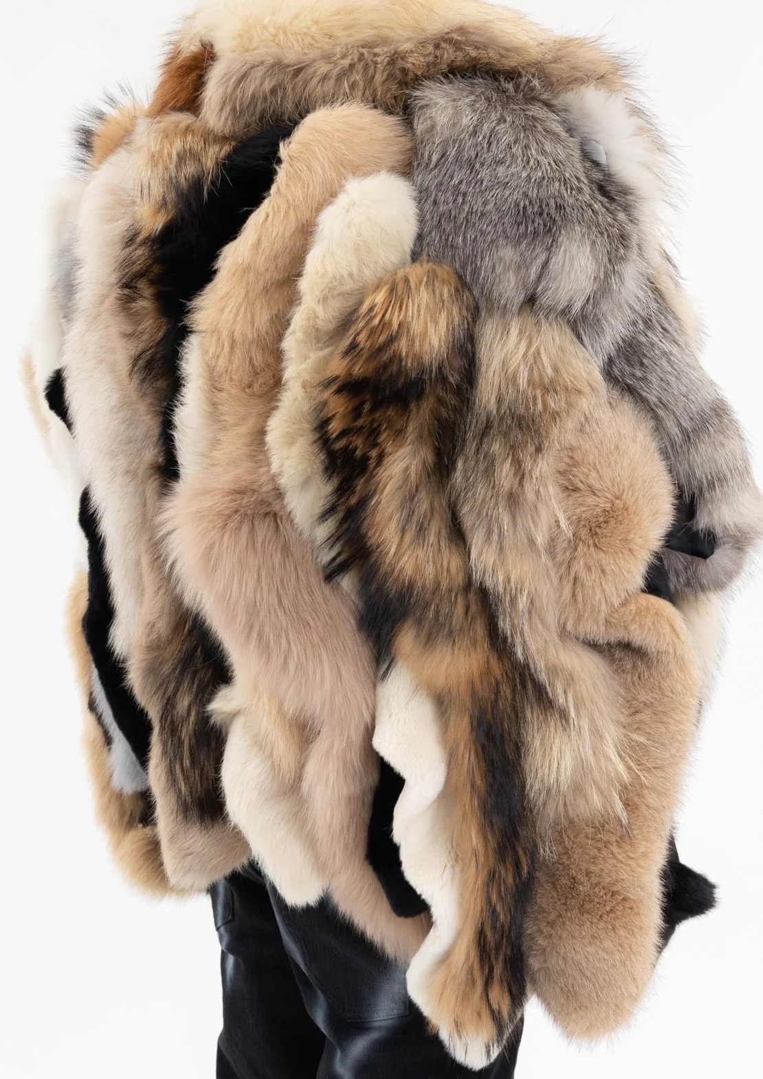 UPCYCLE ASSEMBLE FUR COLLOAR JACKET - Image 7