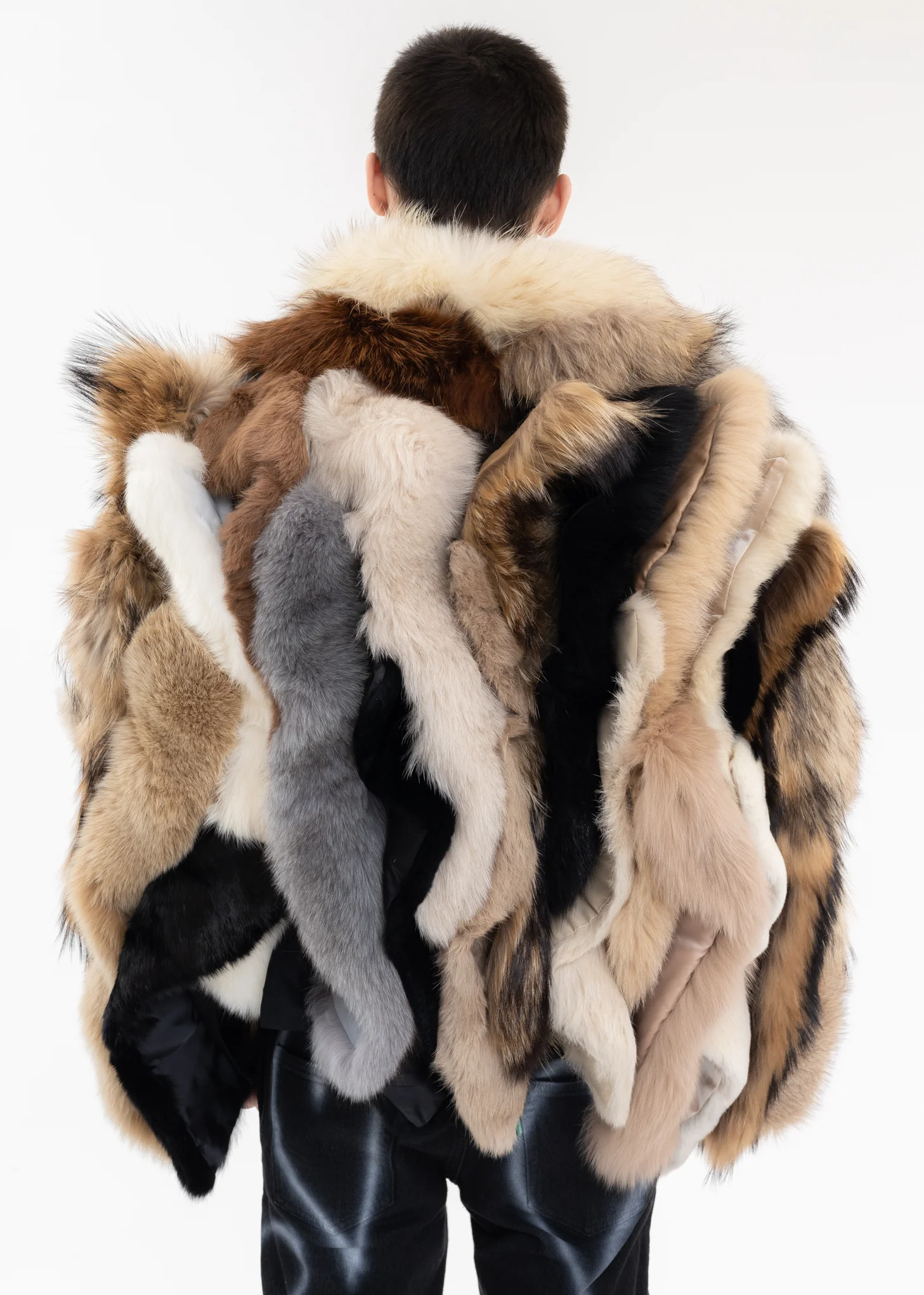 UPCYCLE ASSEMBLE FUR COLLOAR JACKET - Image 2