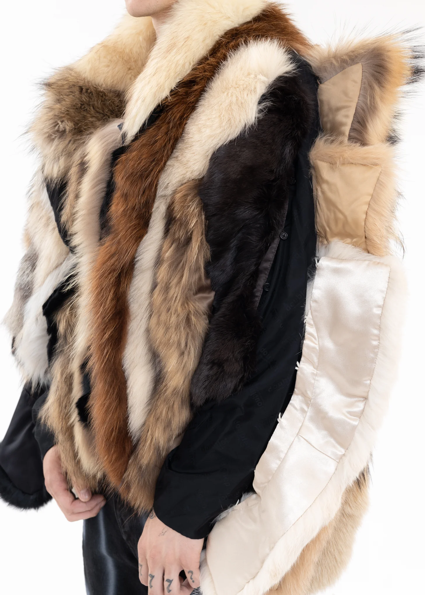 UPCYCLE ASSEMBLE FUR COLLOAR JACKET - Image 7