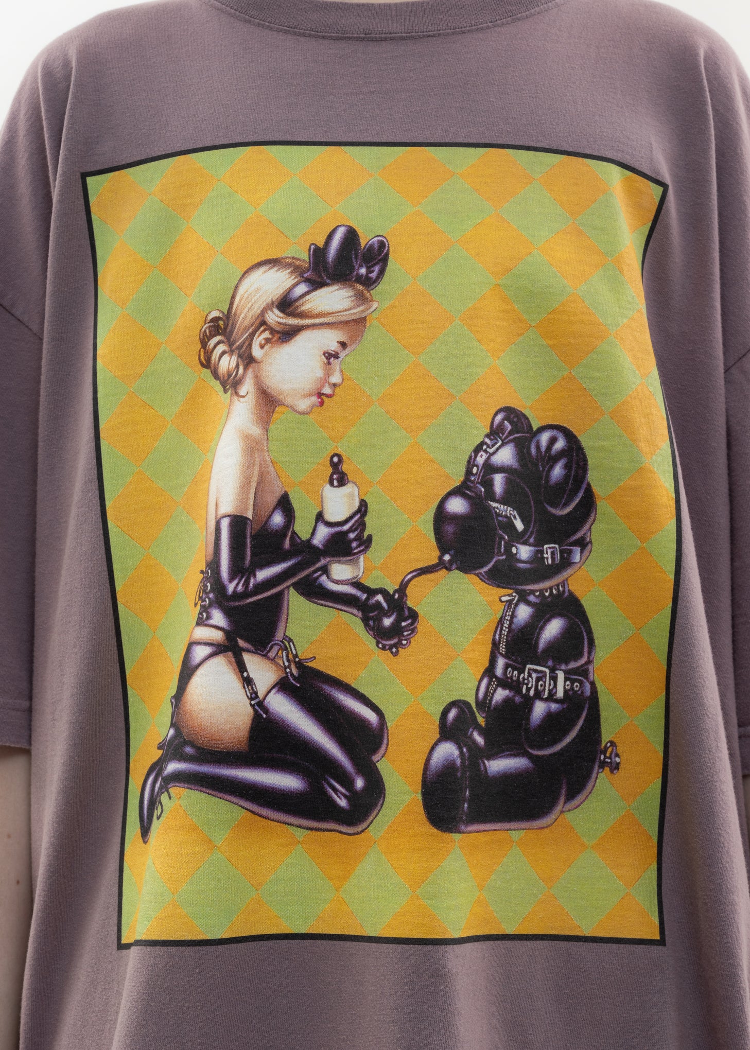 Used Grey KIDILL × EDWIN Bondage T-Shirt - Artwork by Trevor Brown - Image 2