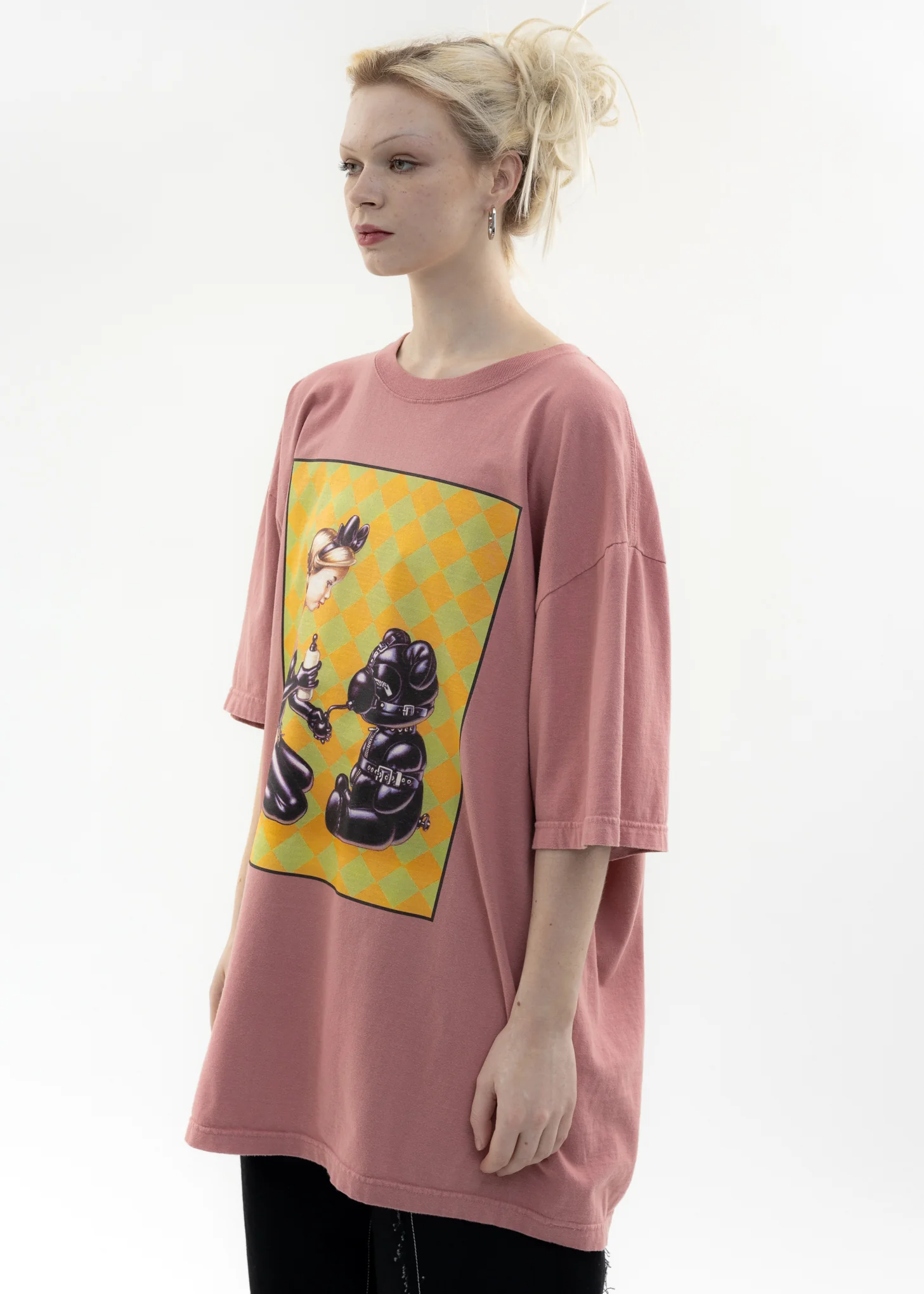 Used Pink KIDILL × EDWIN Bondage T-Shirt - Artwork by Trevor Brown - Image 3