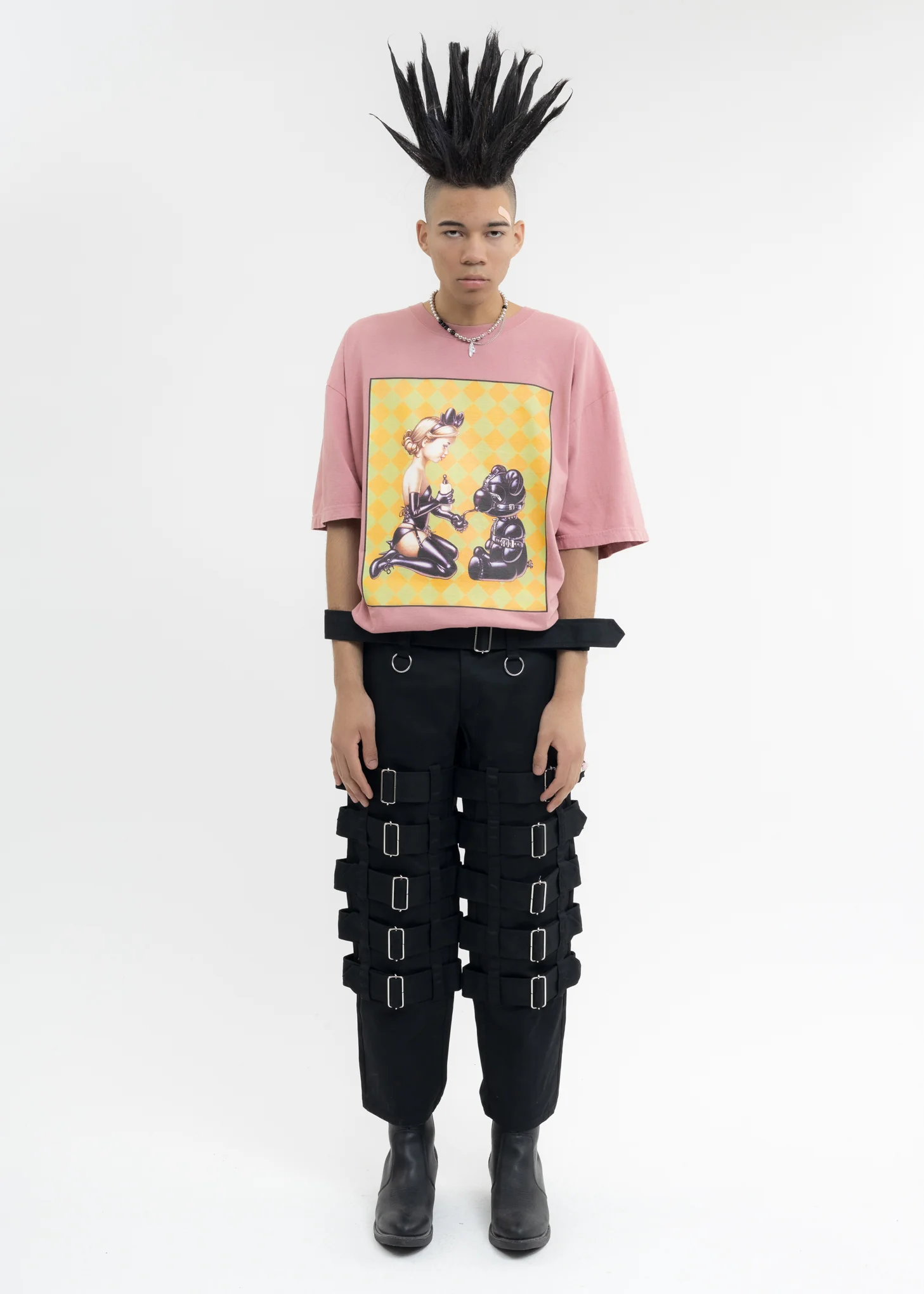 Used Pink KIDILL × EDWIN Bondage T-Shirt - Artwork by Trevor Brown - Image 5