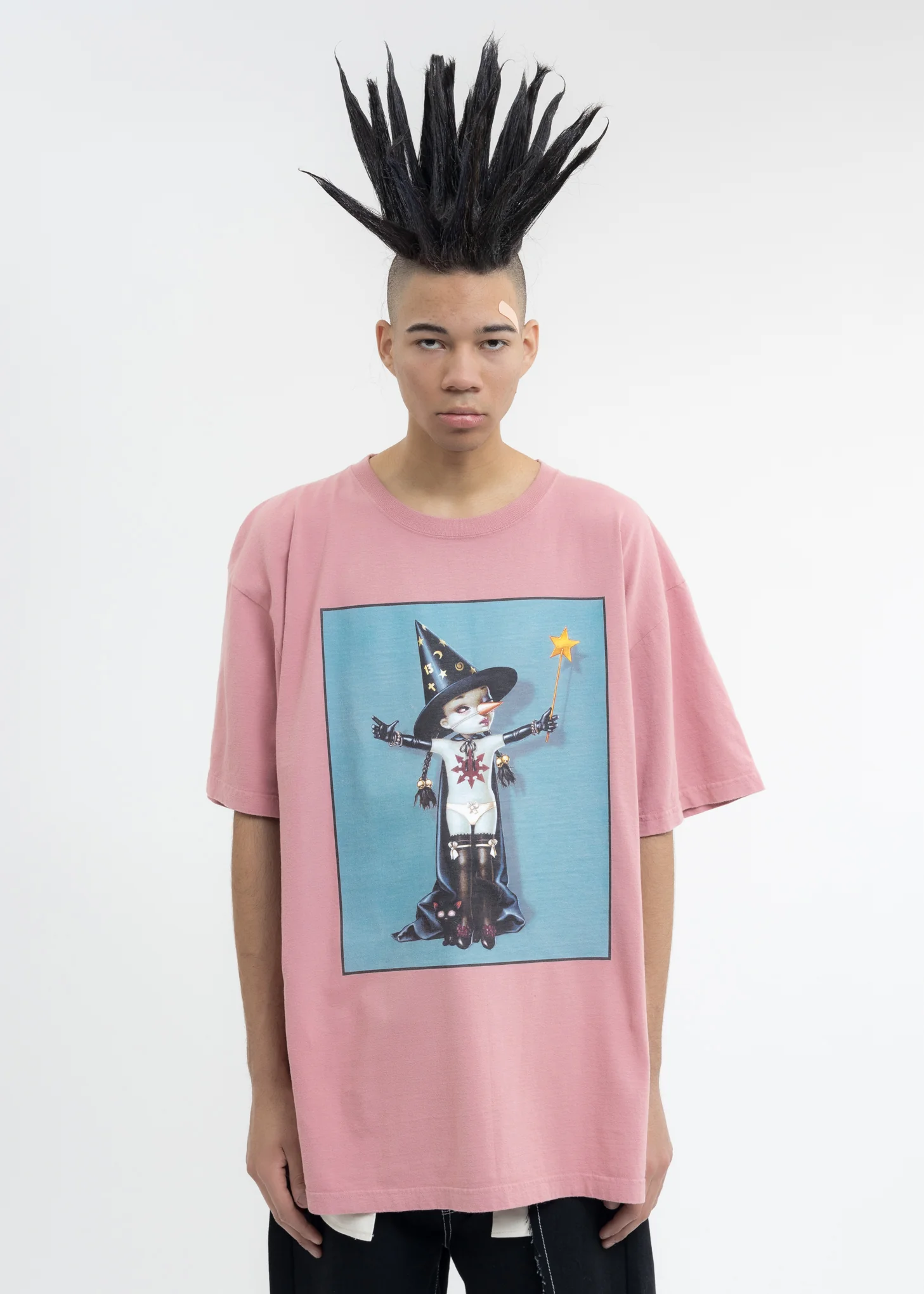 Used Pink KIDILL × EDWIN Witchie T-Shirt - Artwork by Trevor Brown