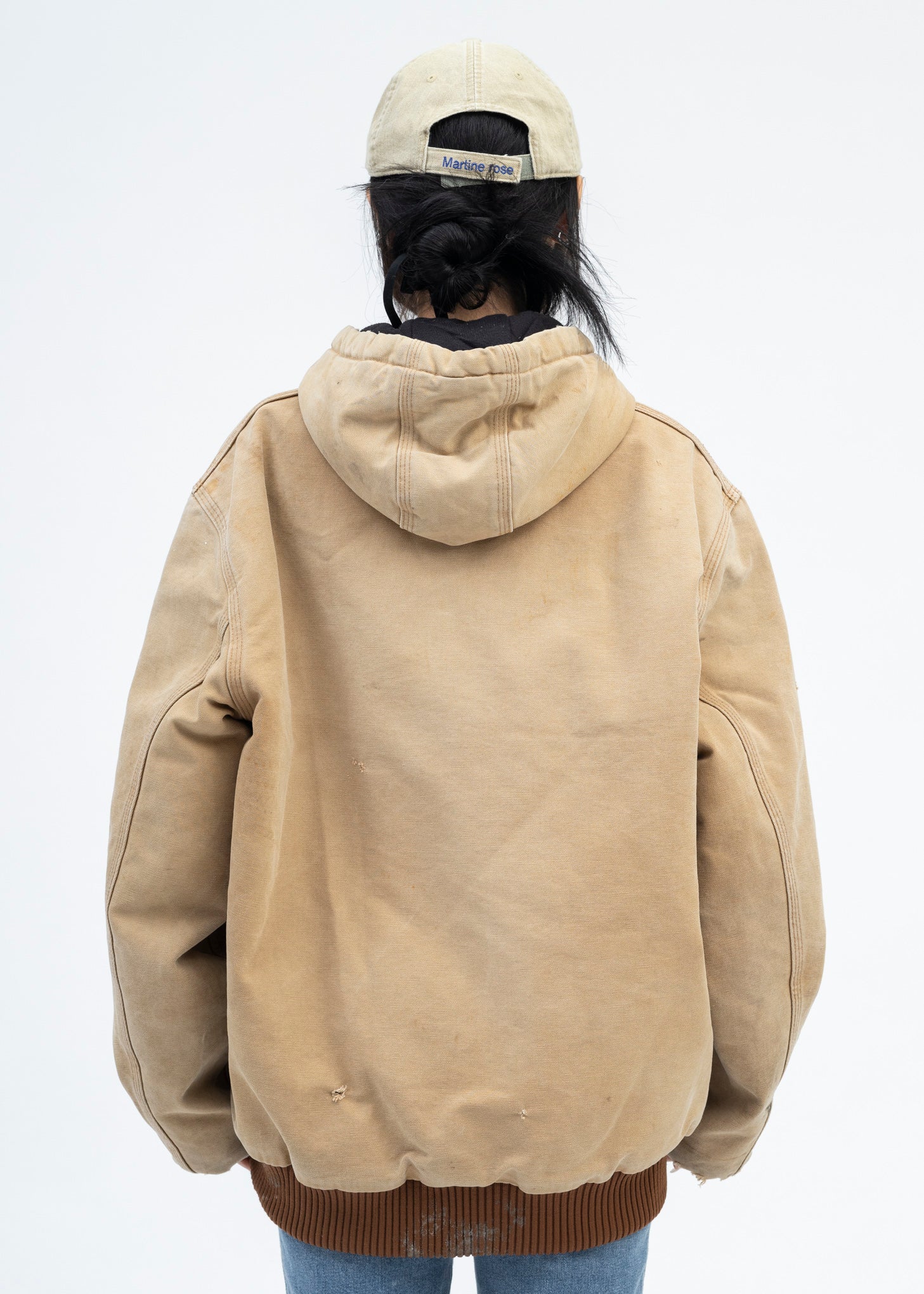 Vintage Beige Carhartt Hooded Jacket - Image 4