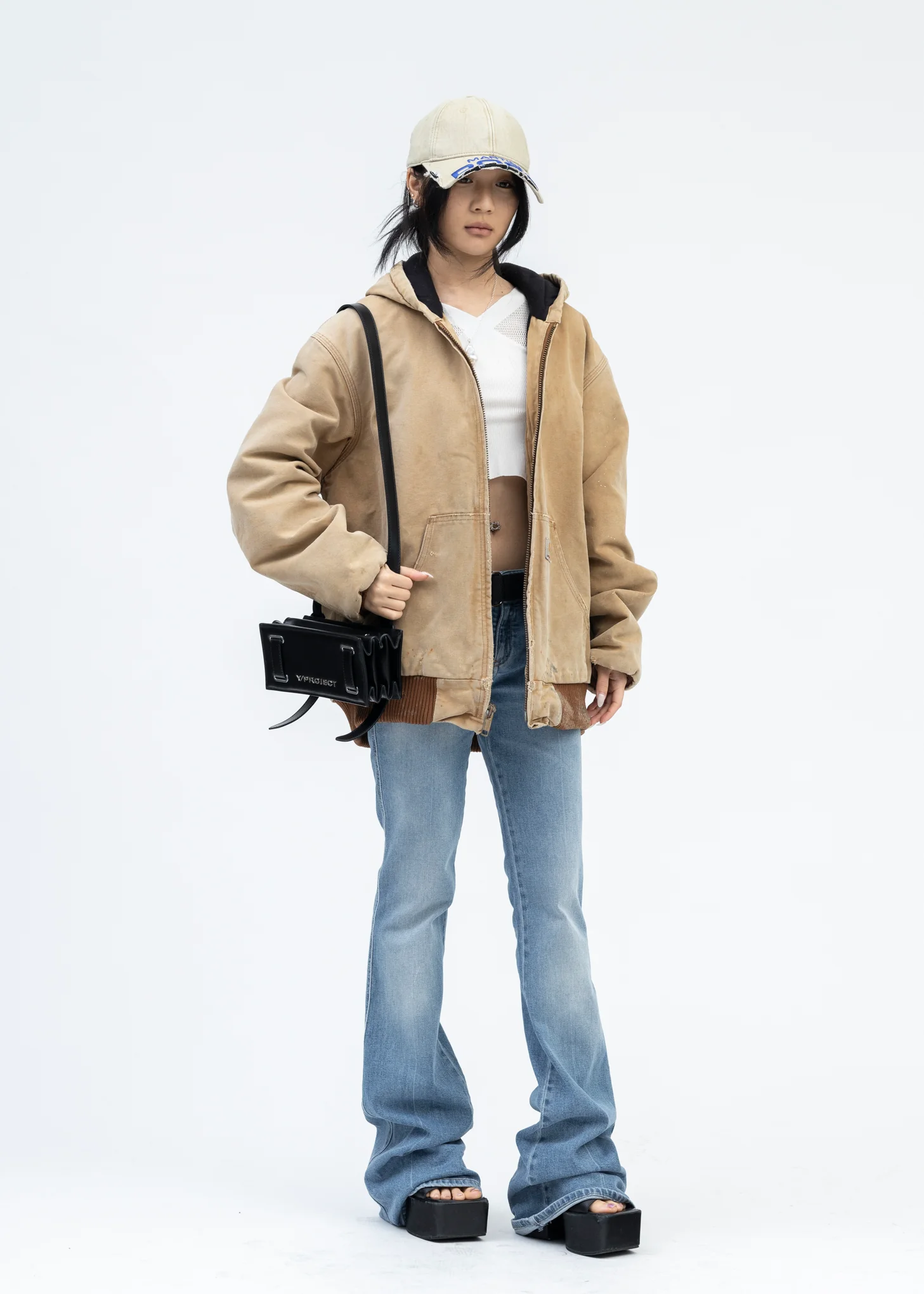 Vintage Beige Carhartt Hooded Jacket - Image 6