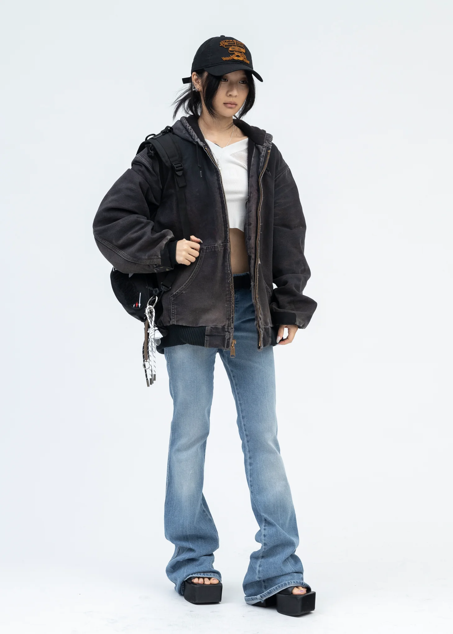 Vintage Black Carhartt Hooded Jacket - Image 6