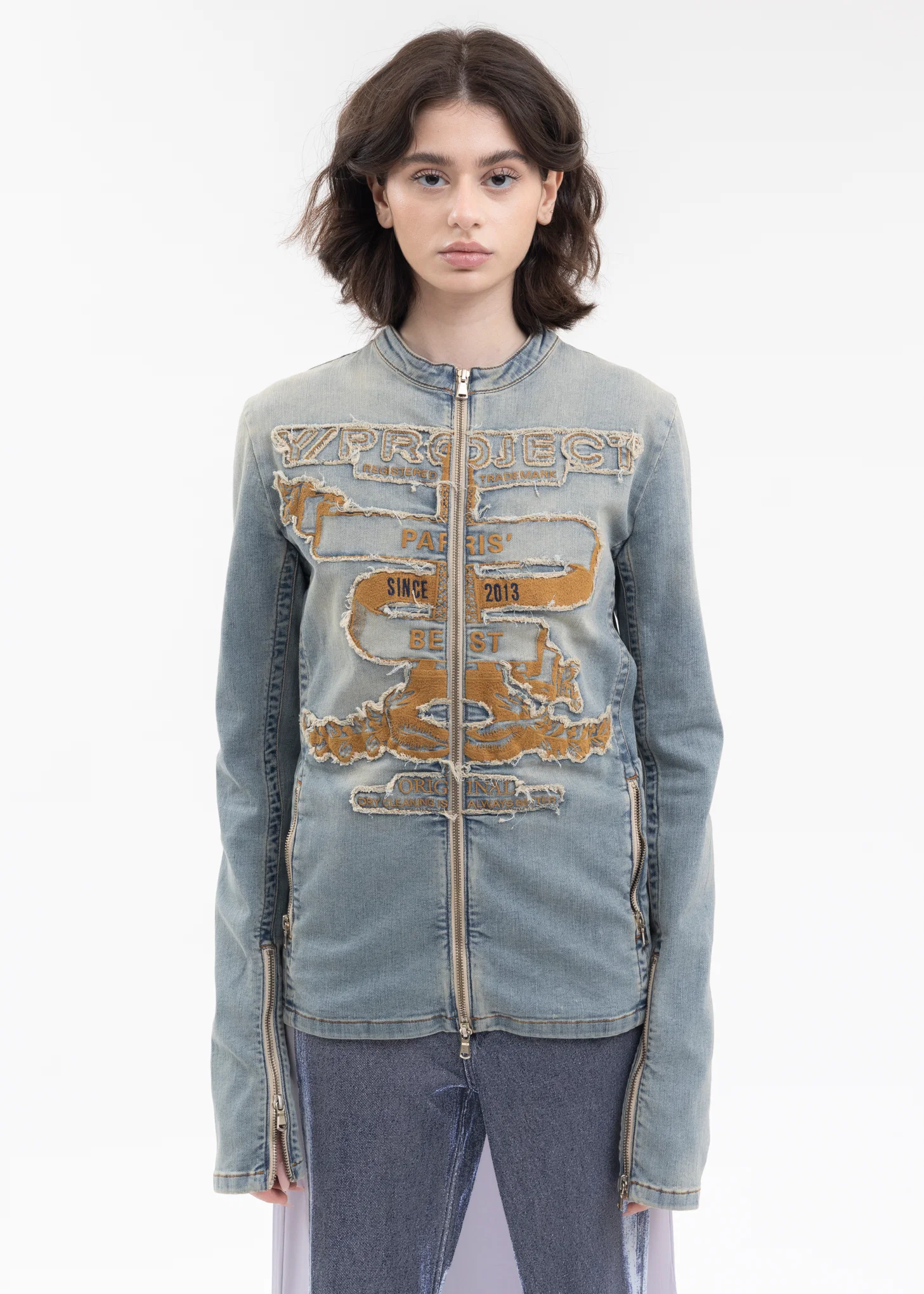 VINTAGE BLUE PARIS' BEST ZIP DENIM JACKET