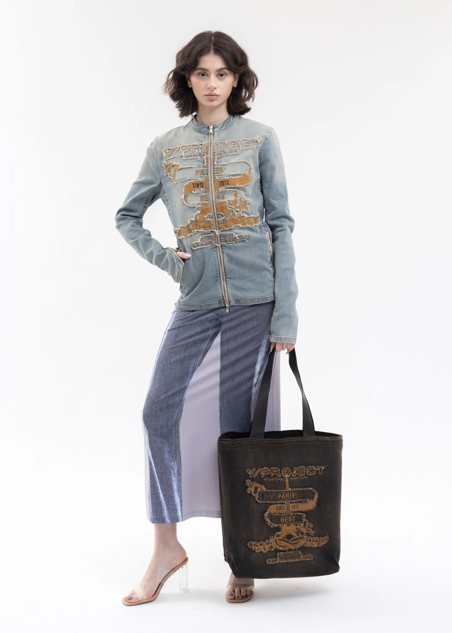 VINTAGE BLUE PARIS' BEST ZIP DENIM JACKET - Image 10