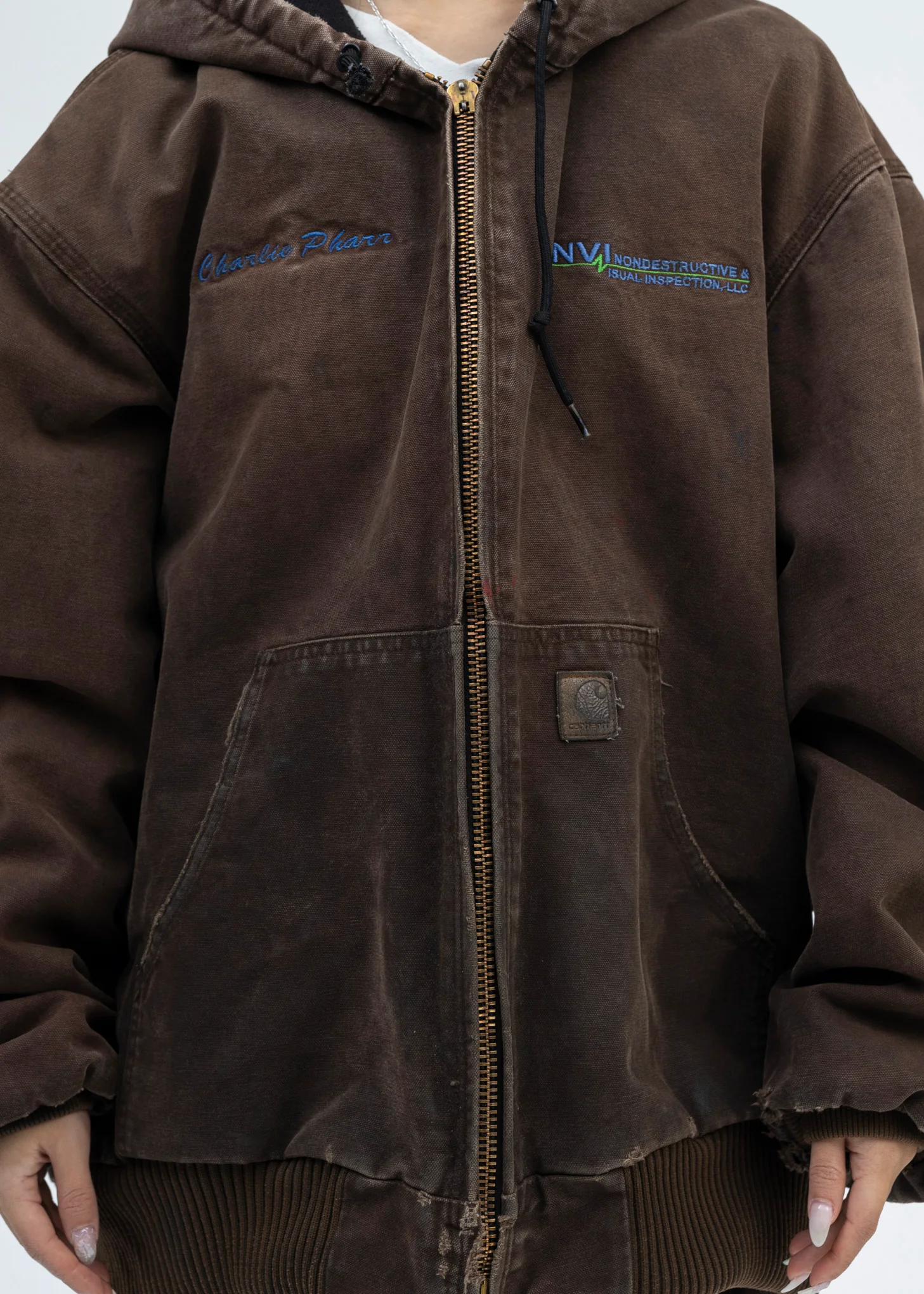Vintage Brown Carhartt Hooded Jacket - Image 3