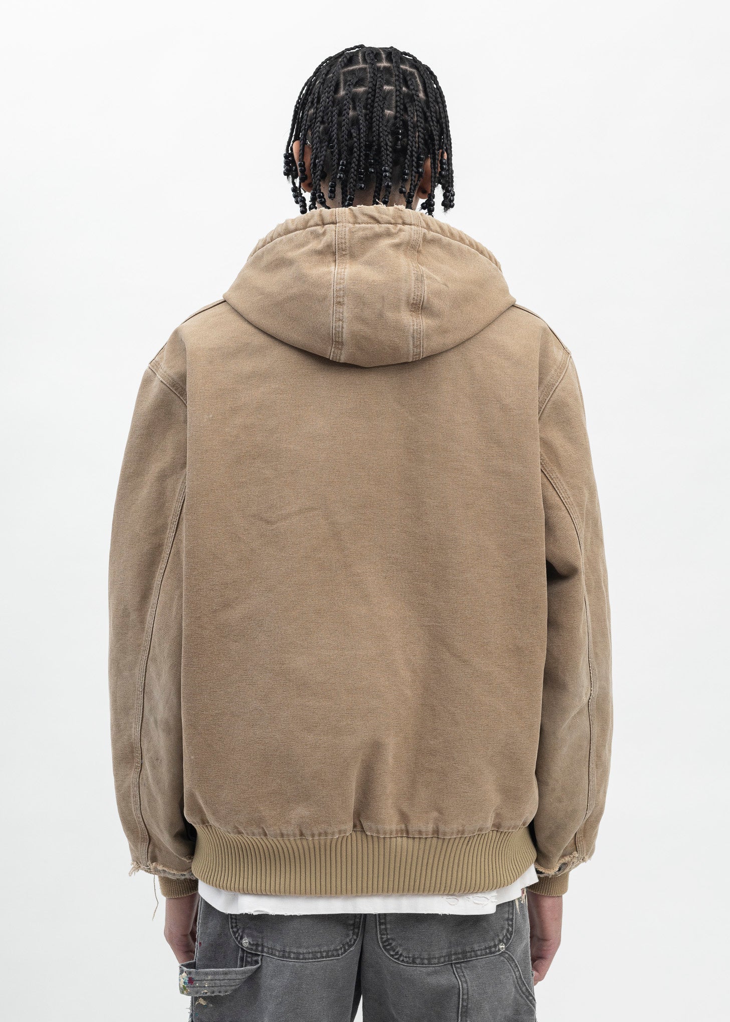 Vintage Beige Carhartt Hooded Jacket - Image 2