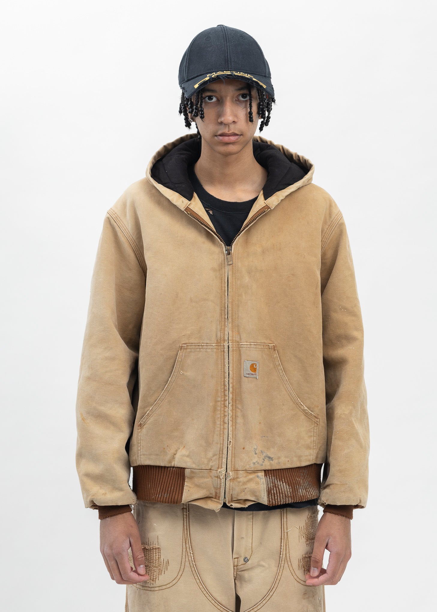 Vintage Beige Carhartt Hooded Jacket