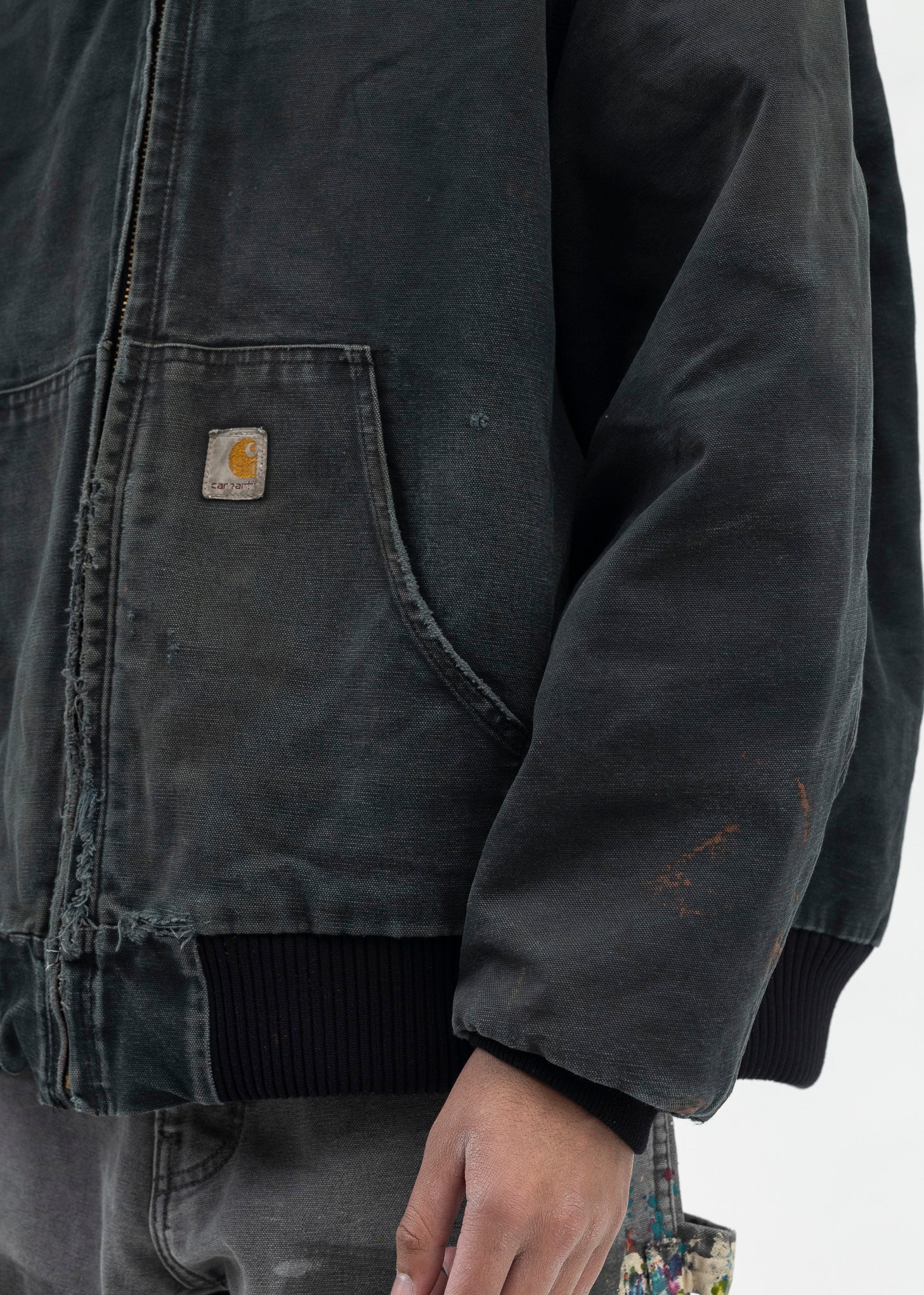 Vintage Navy Carhartt Hooded Jacket - Image 4