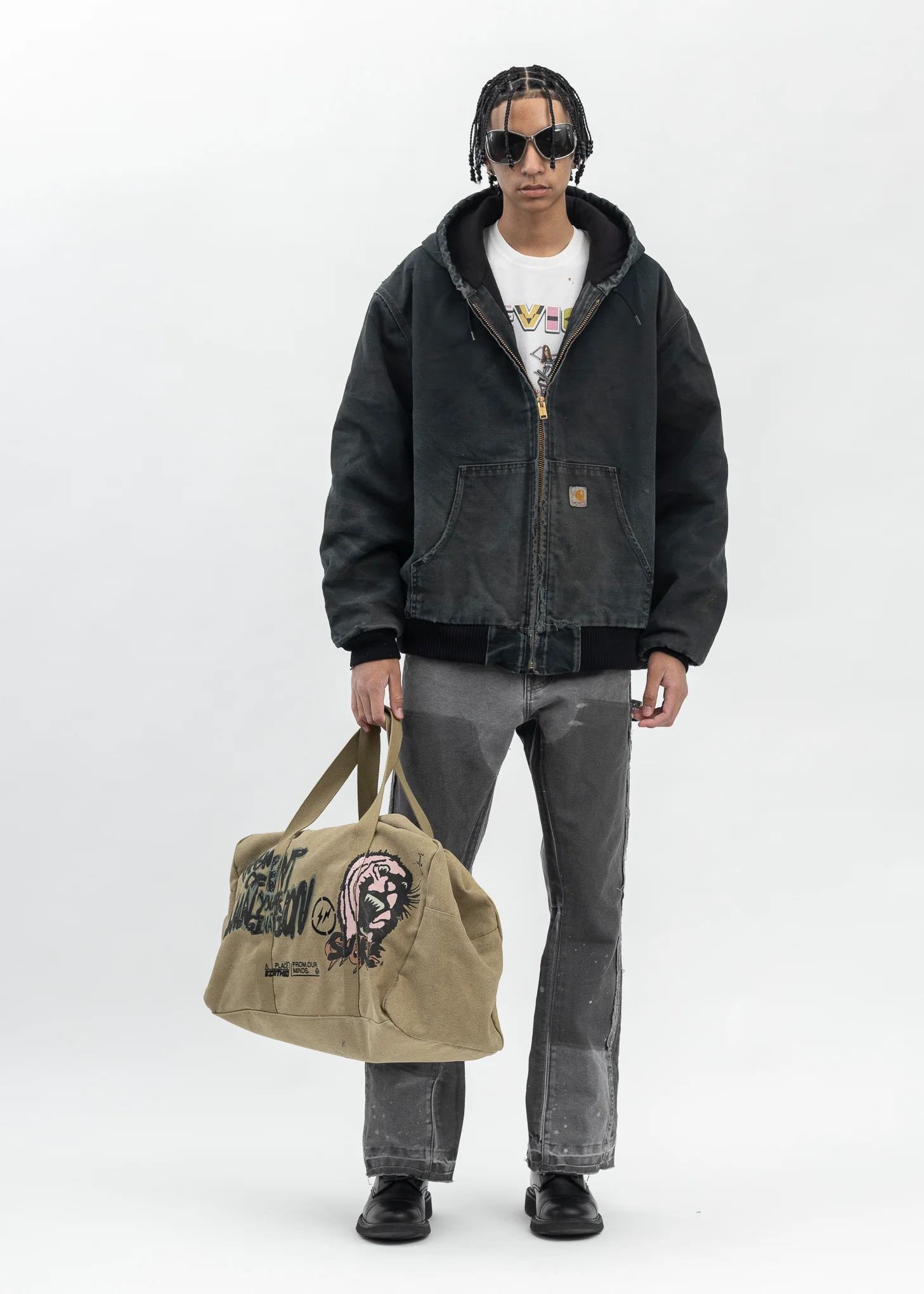 Vintage Navy Carhartt Hooded Jacket - Image 7
