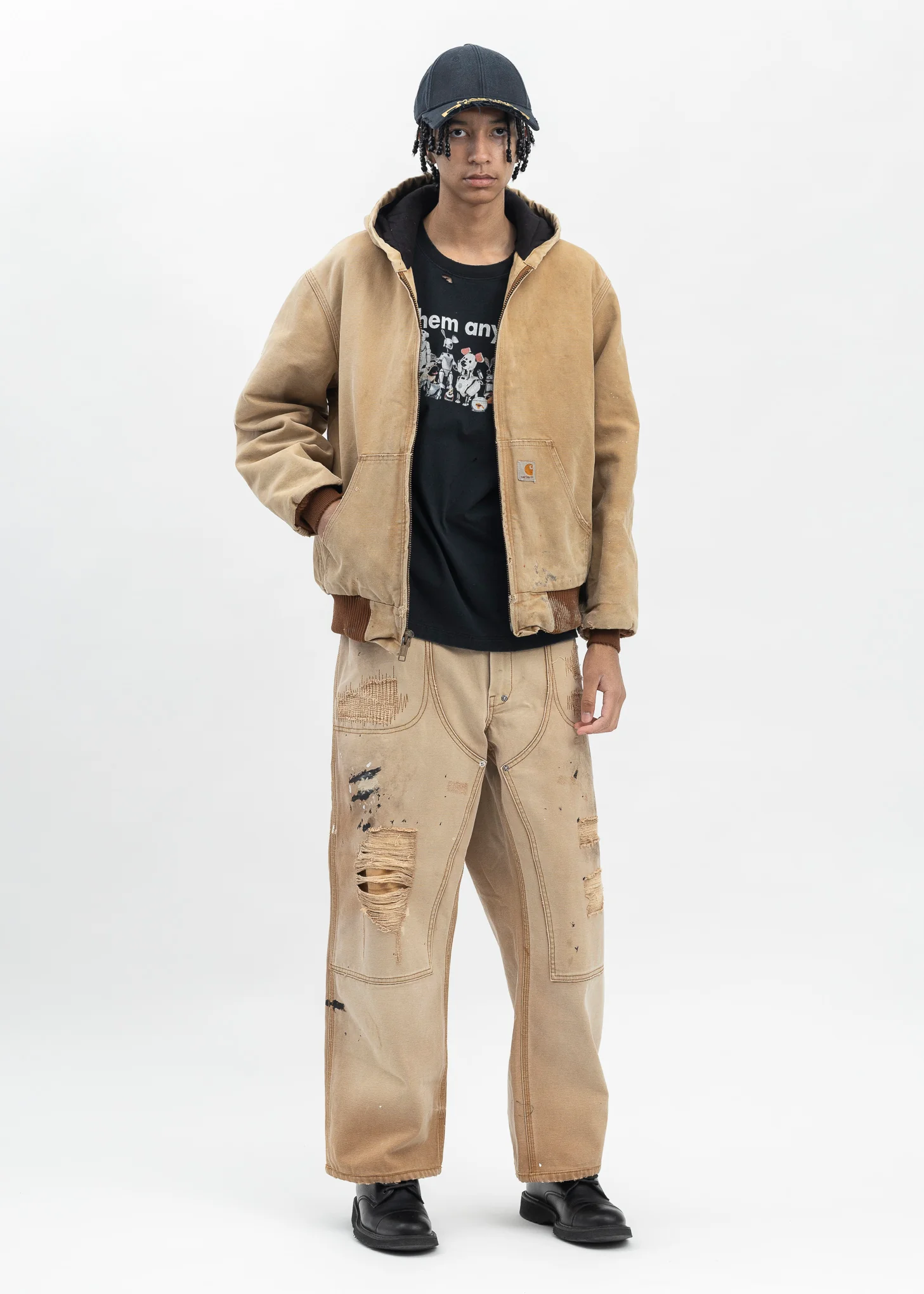 Vintage Beige Carhartt Hooded Jacket - Image 9