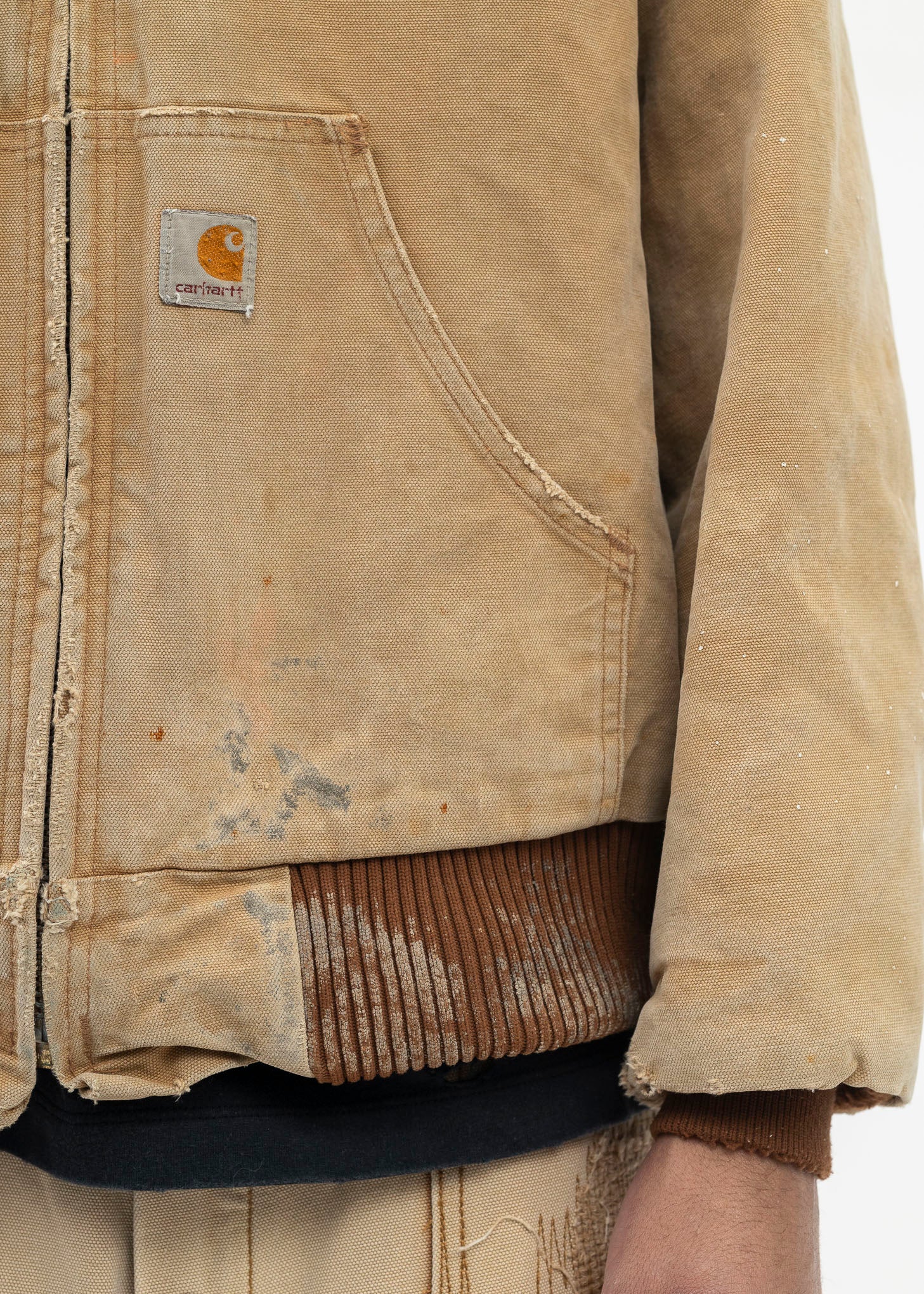 Vintage Beige Carhartt Hooded Jacket - Image 6