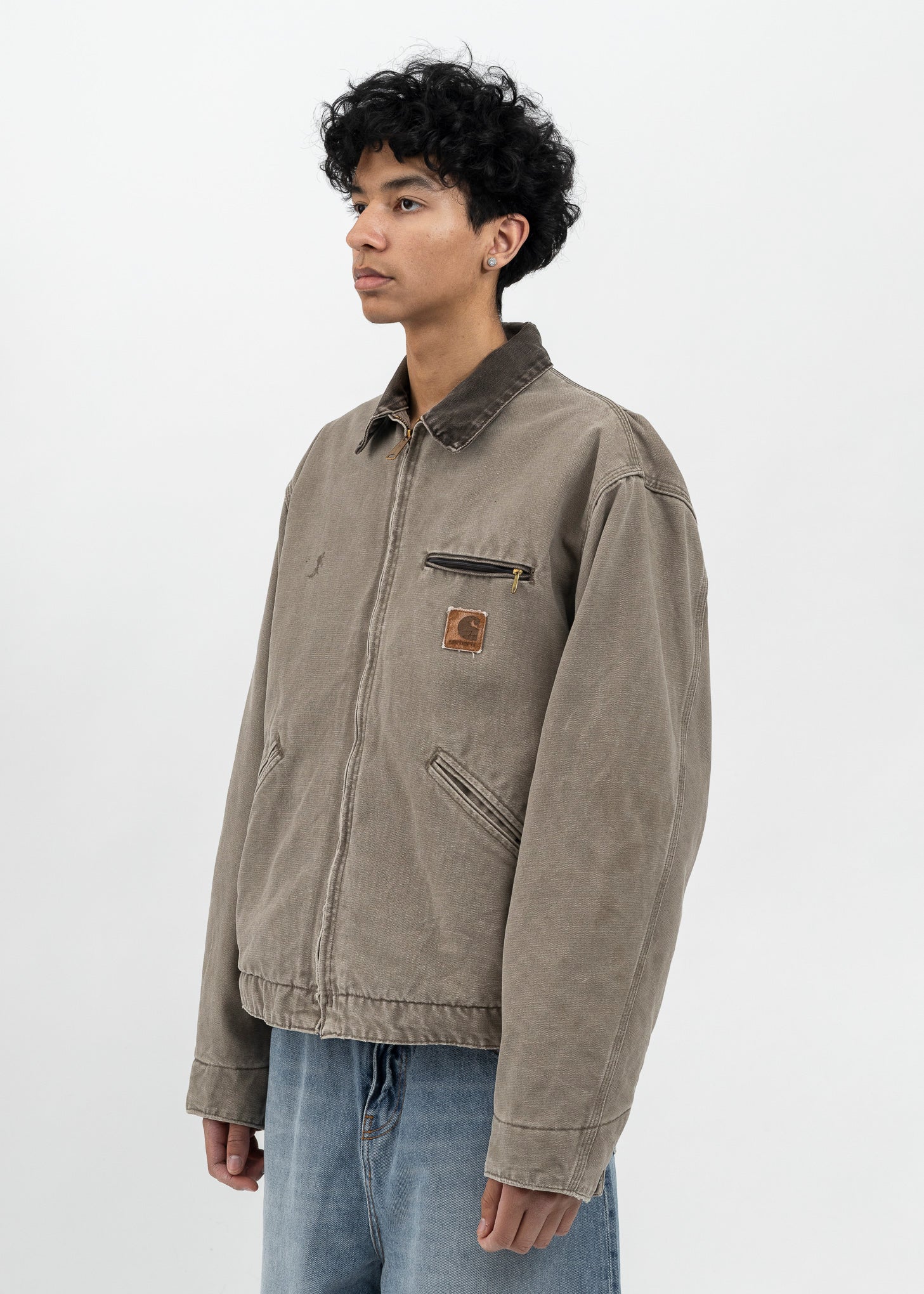 Vintage Grey Carhartt Detroit Jacket - Image 2