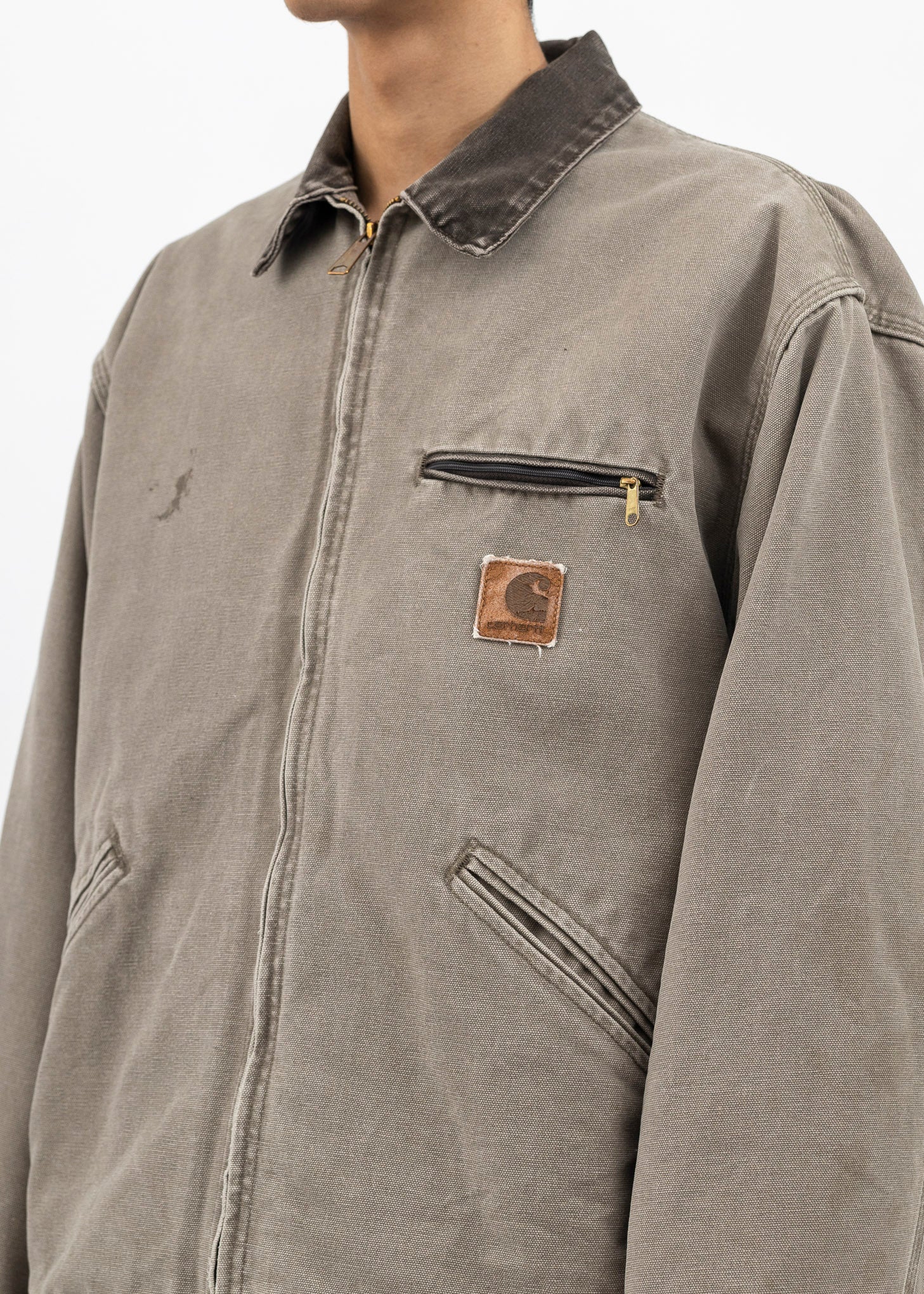 Vintage Grey Carhartt Detroit Jacket - Image 4