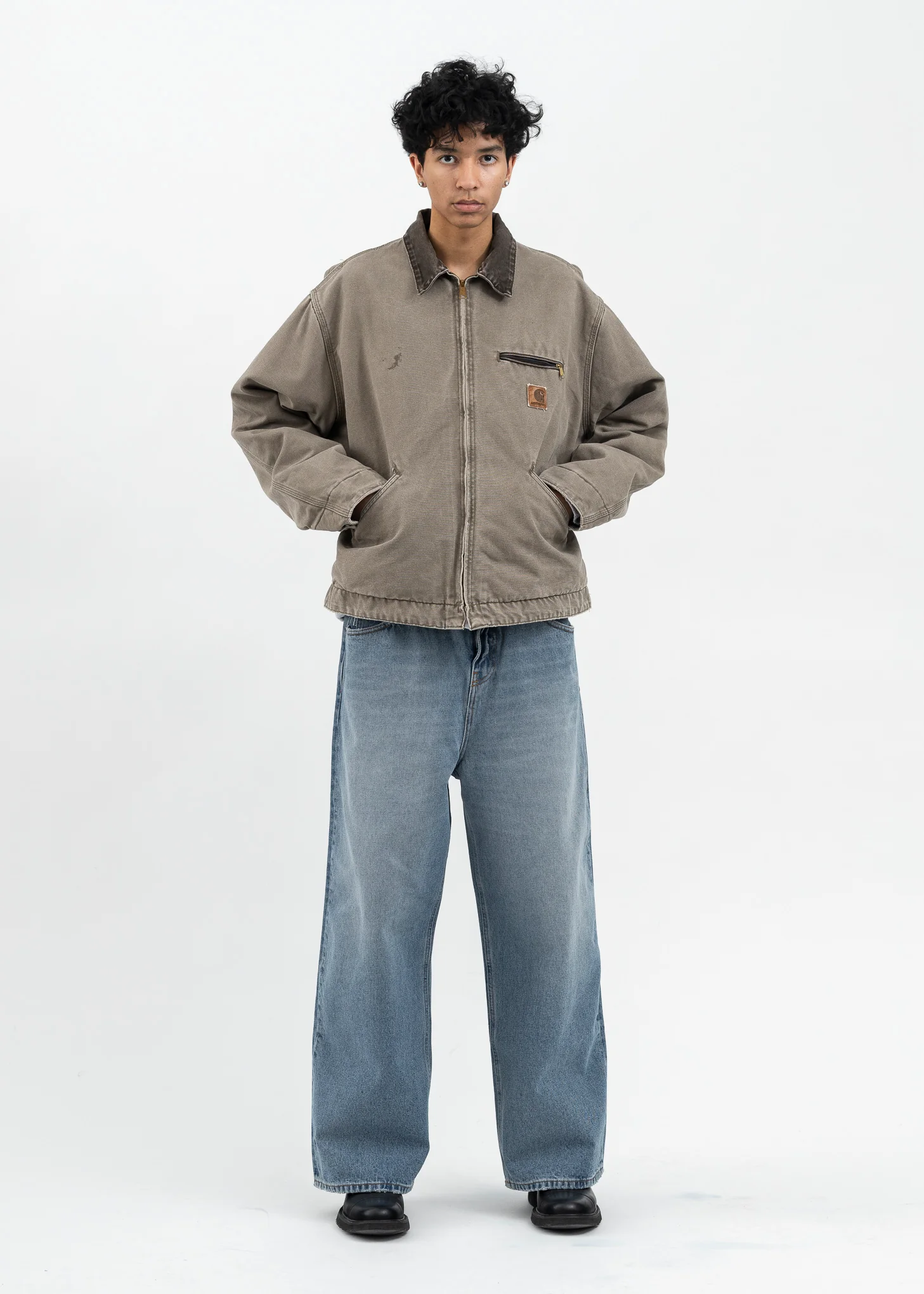 Vintage Grey Carhartt Detroit Jacket - Image 5