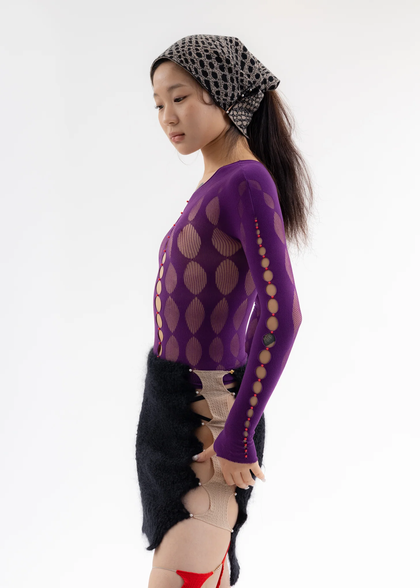 VIOLET SEMI-SHEER TOP - Image 3