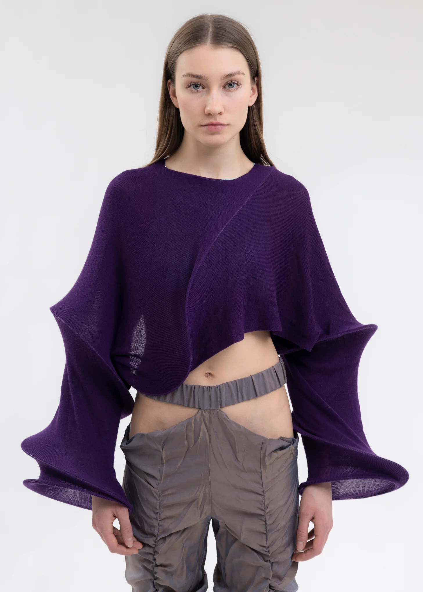 VIOLET SPIRAL LONG SLEEVE TOP