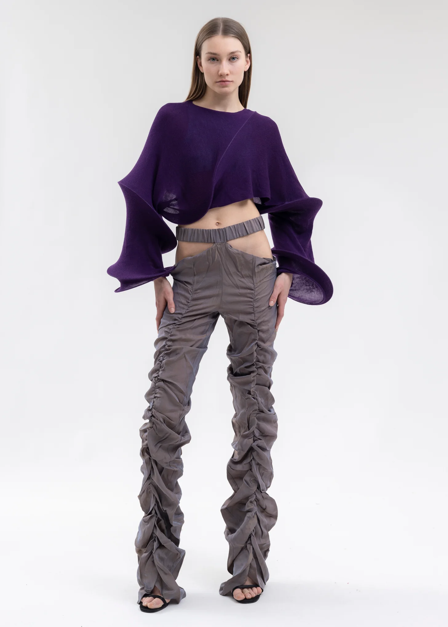 VIOLET SPIRAL LONG SLEEVE TOP - Image 6