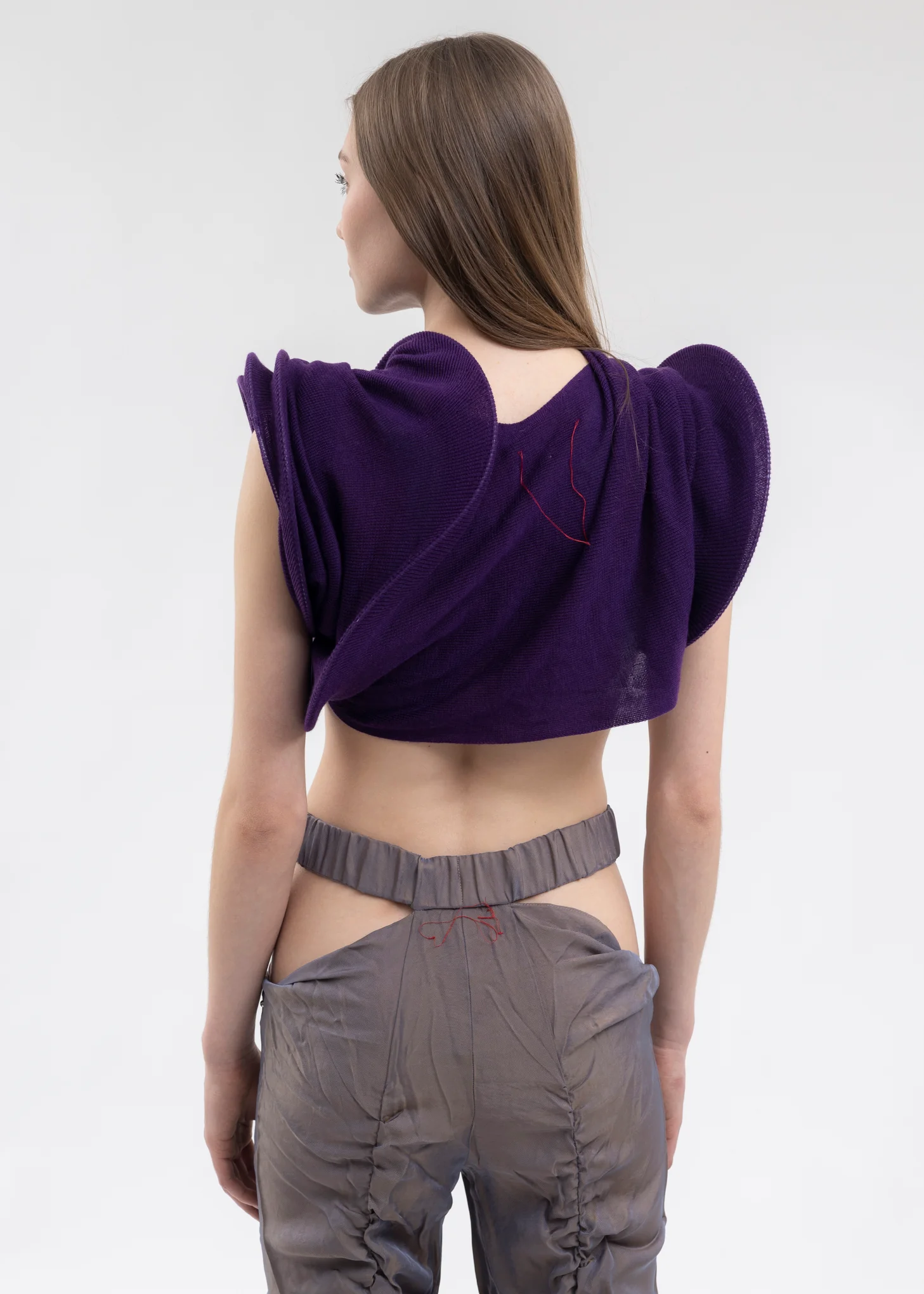 VIOLET SPIRAL LONG SLEEVE TOP - Image 8