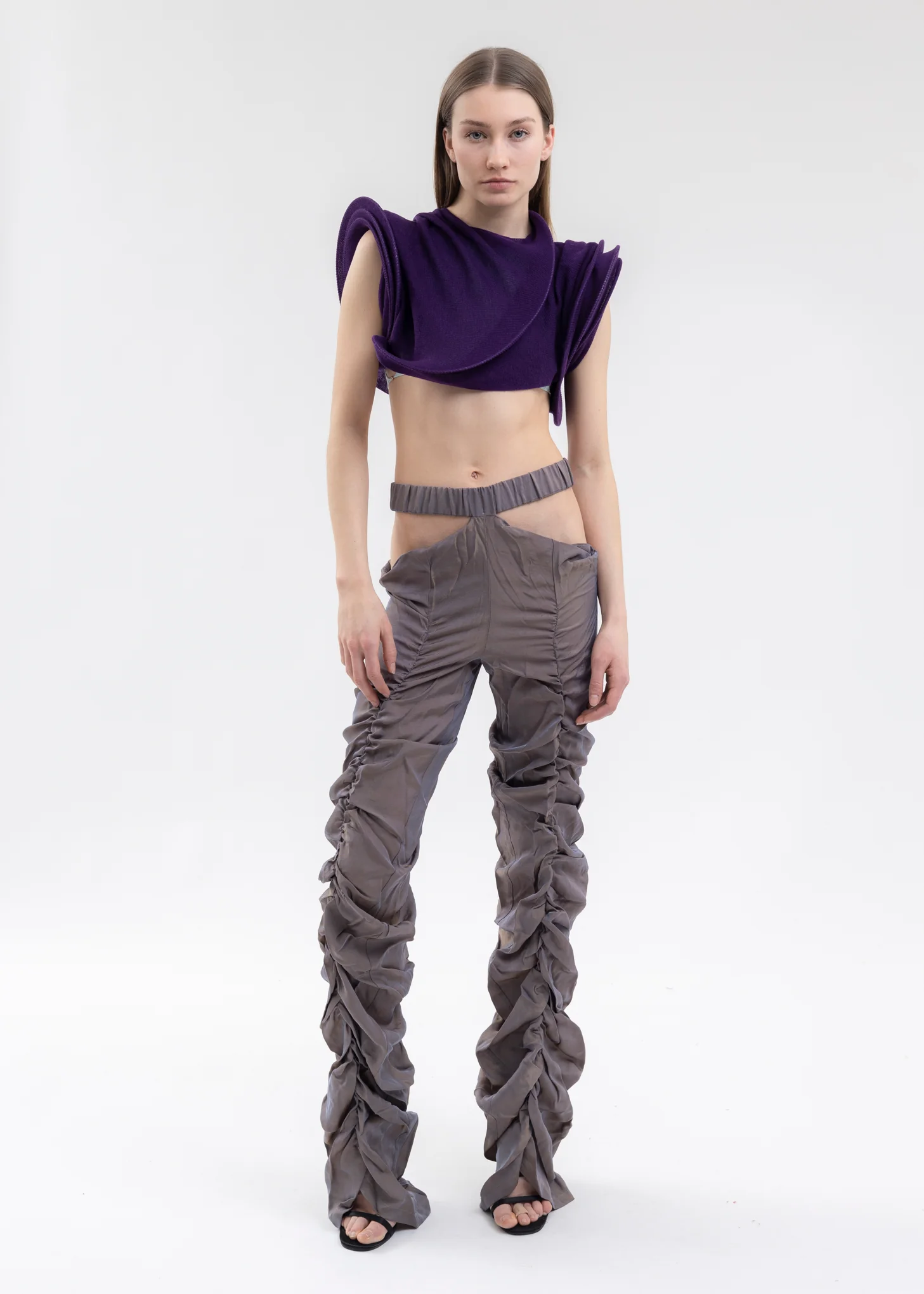 VIOLET SPIRAL LONG SLEEVE TOP - Image 9