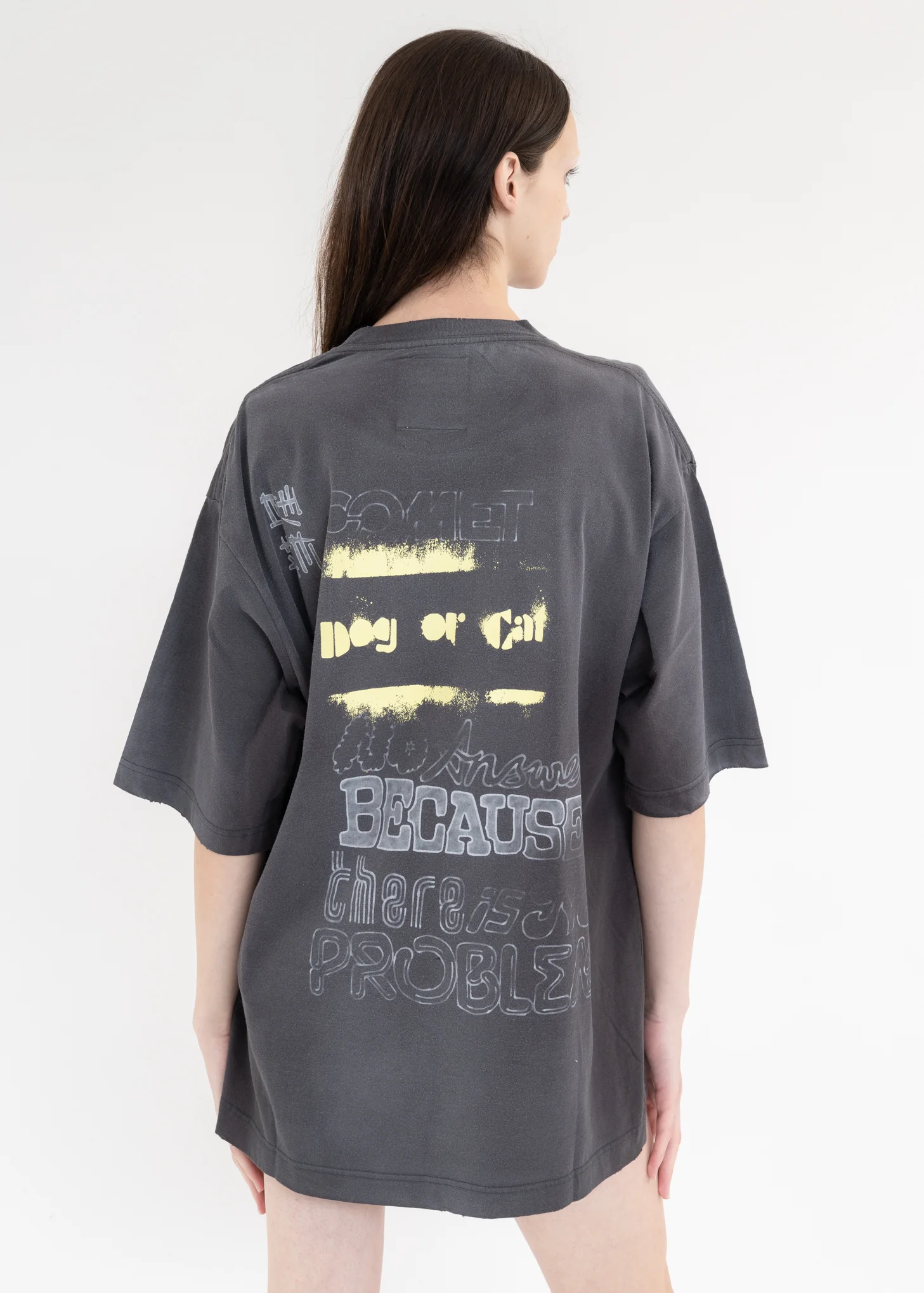 Wash Black Distressed Tee - Image 2