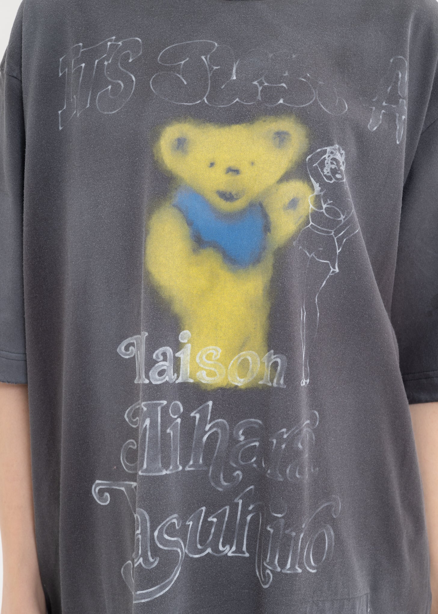 Wash Black Distressed Tee - Image 4