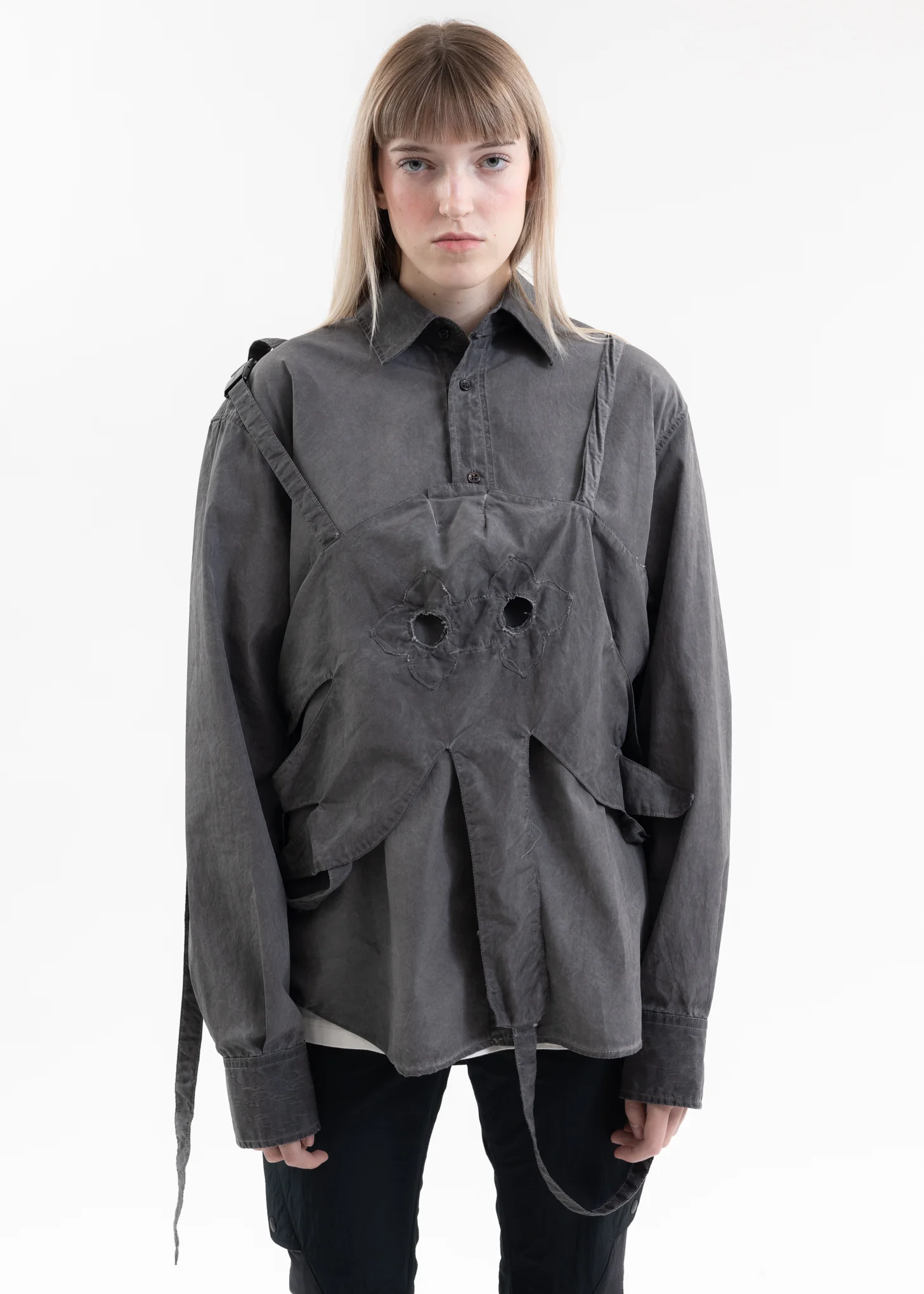 WASH BLACK FLOWER MASK LS SHIRT - Image 2