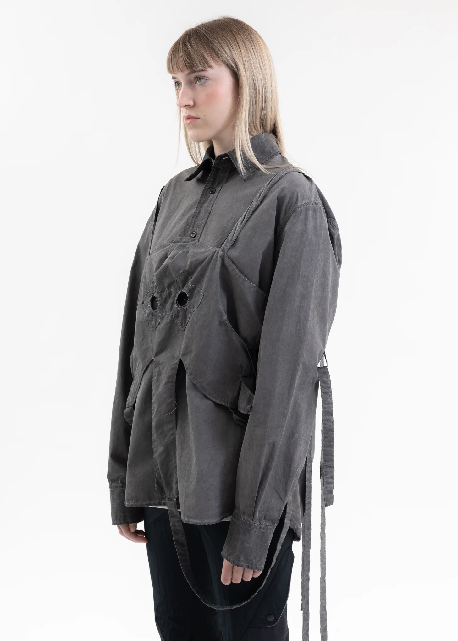 WASH BLACK FLOWER MASK LS SHIRT - Image 7