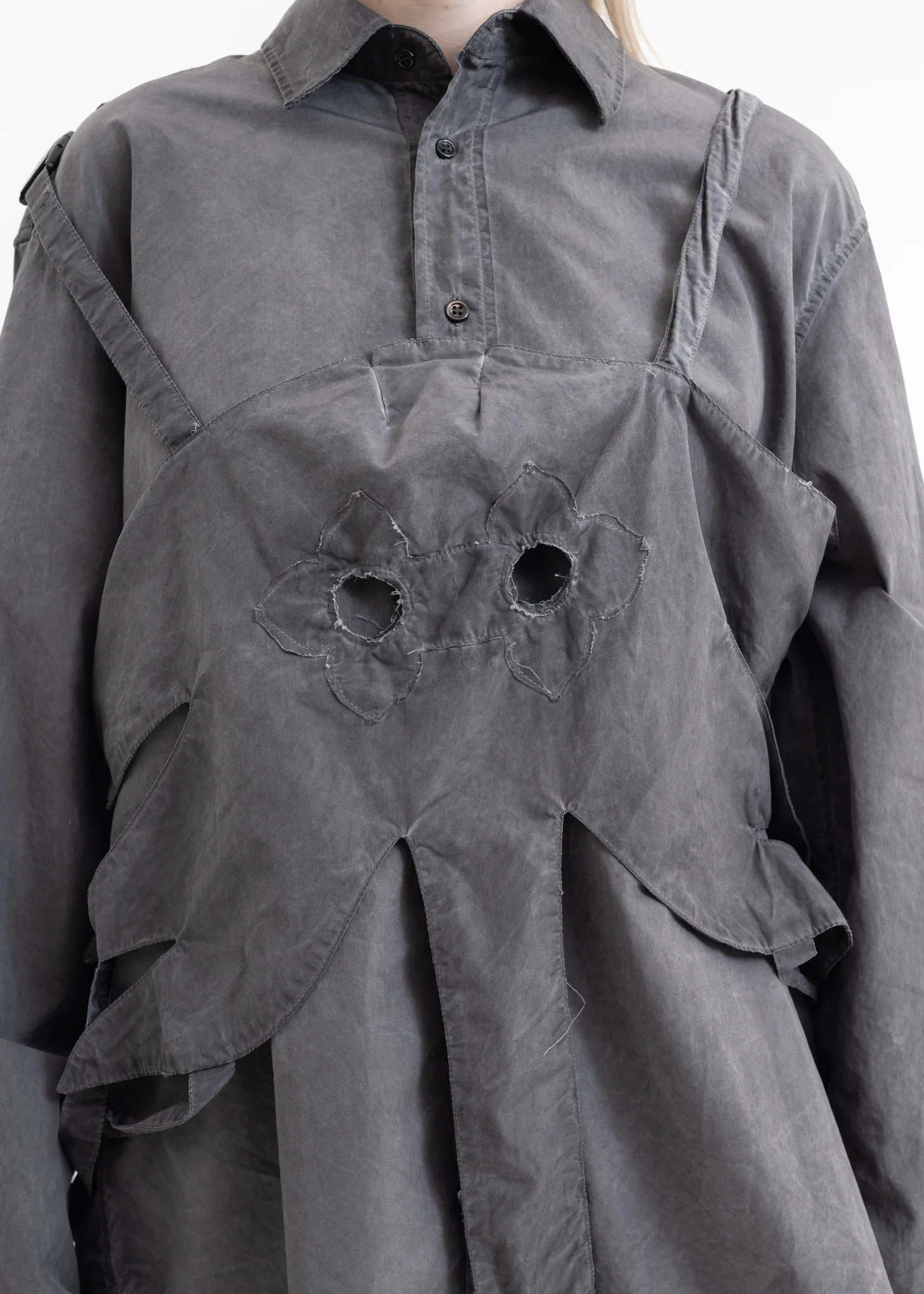 WASH BLACK FLOWER MASK LS SHIRT - Image 9