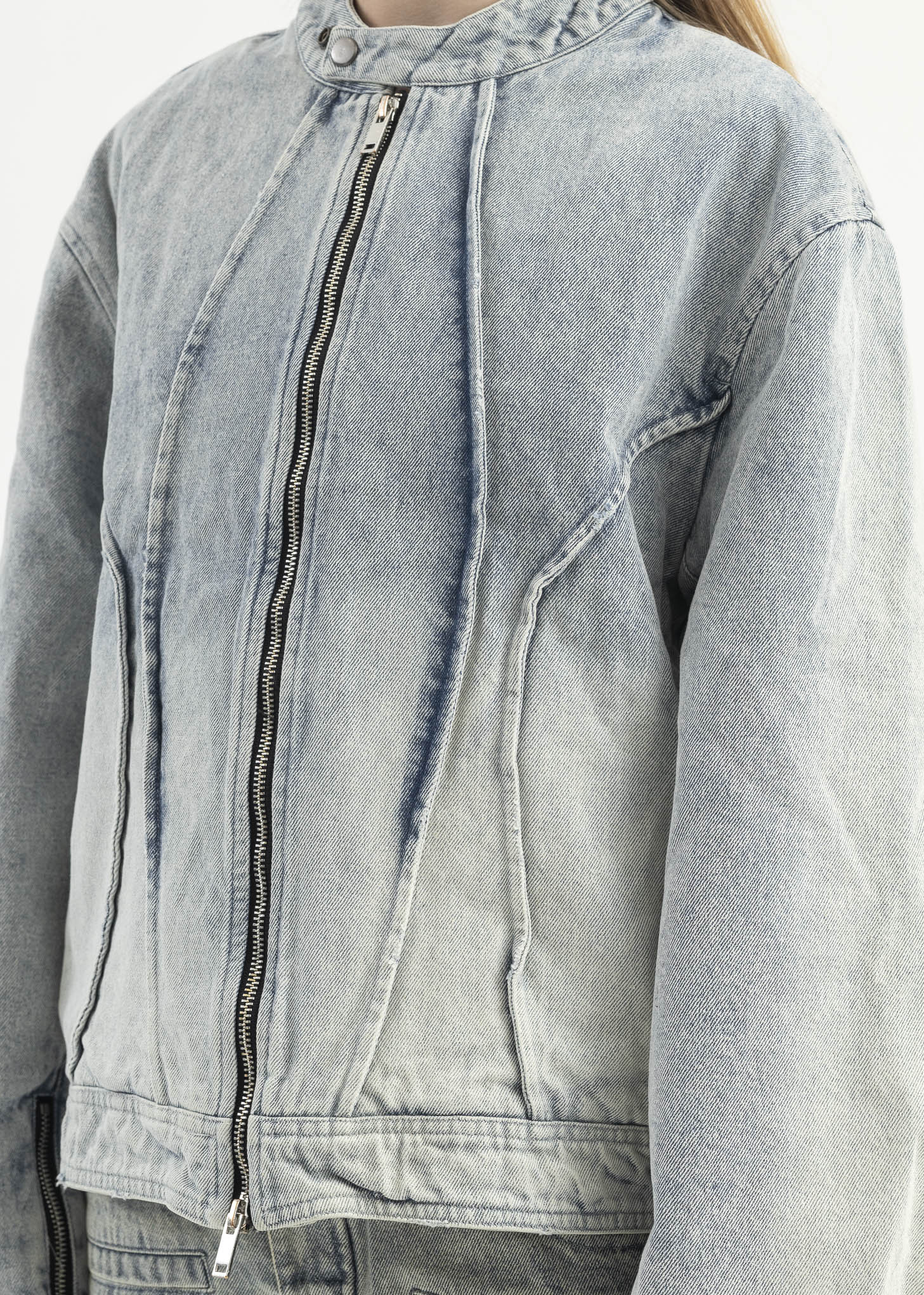 WASH LIGHT BLUE DENIM JACKET - Image 4
