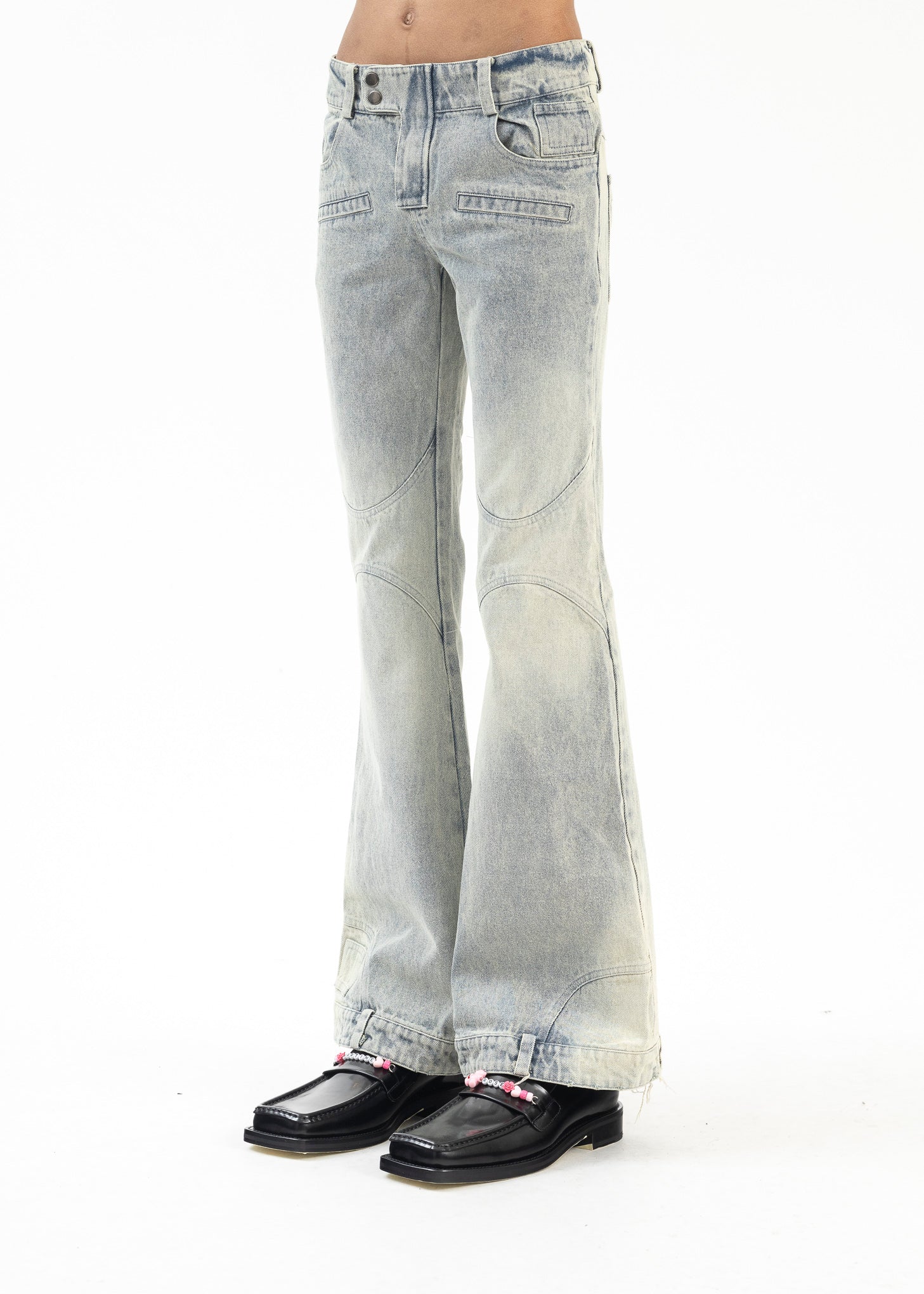 WASH LIGHT BLUE DENIM PANTS - Image 3