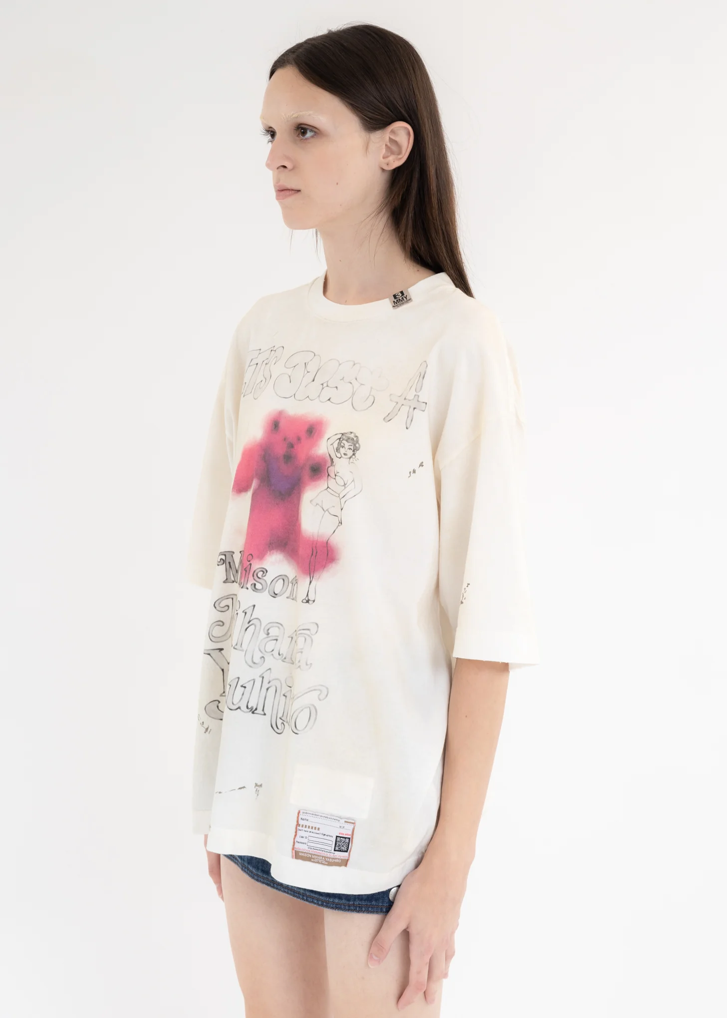 Wash White Distressed Tee - Image 3