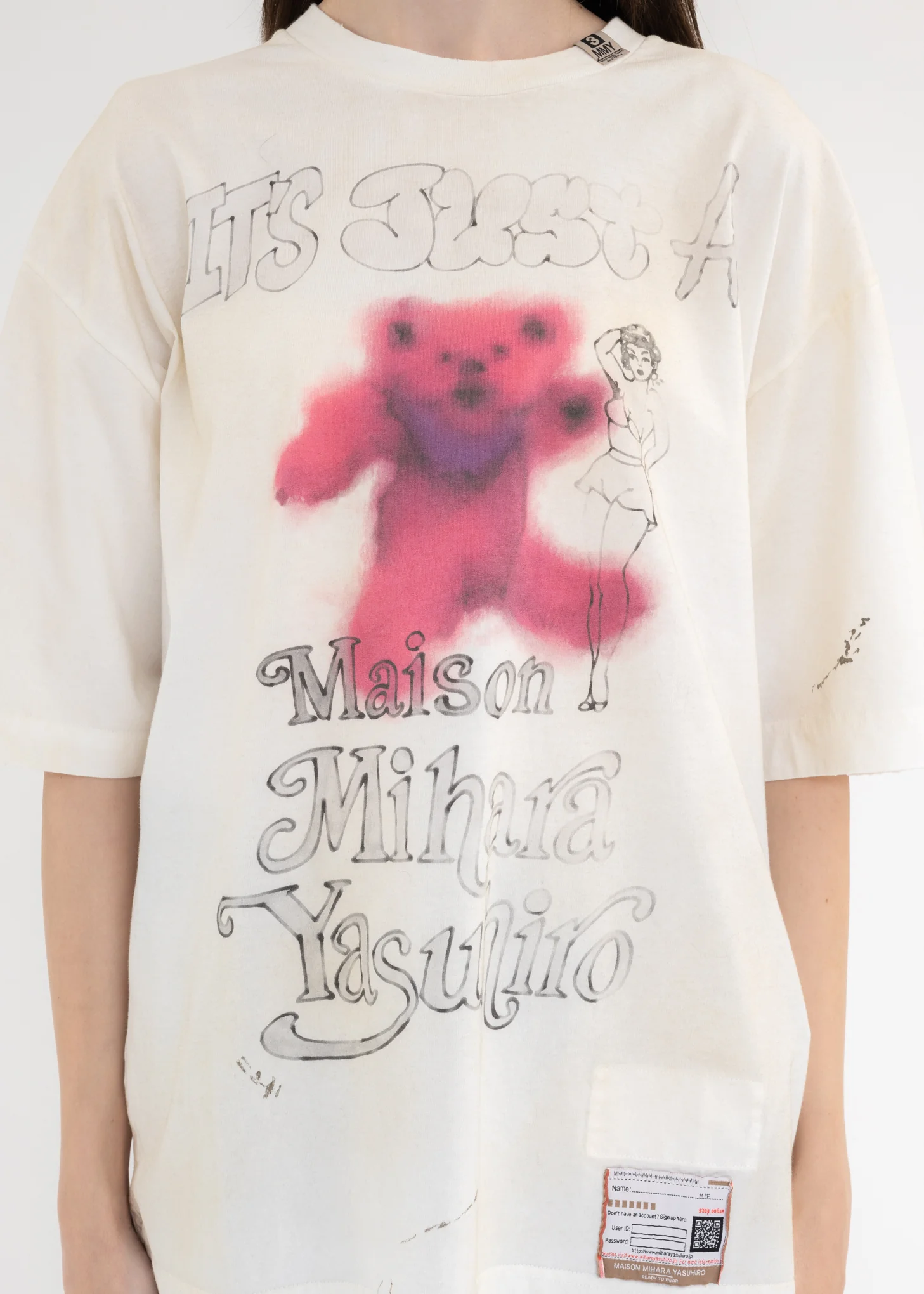 Wash White Distressed Tee - Image 4