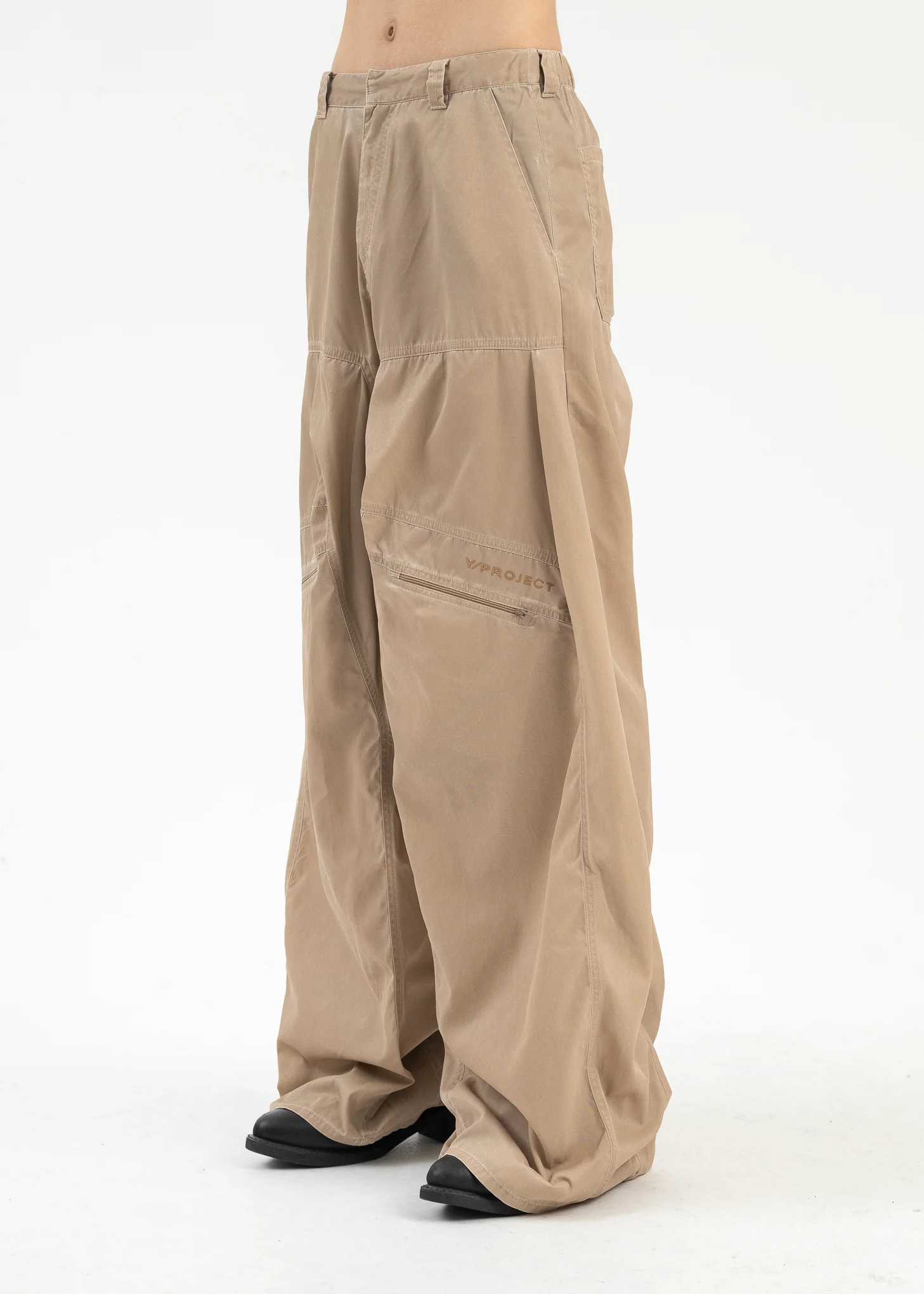WASHED BEIGE POP-UP PANTS - Image 2