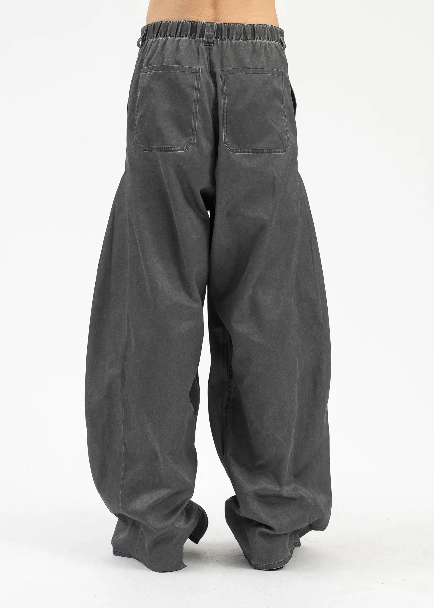 WASHED BLACK POP-UP PANTS - Image 3